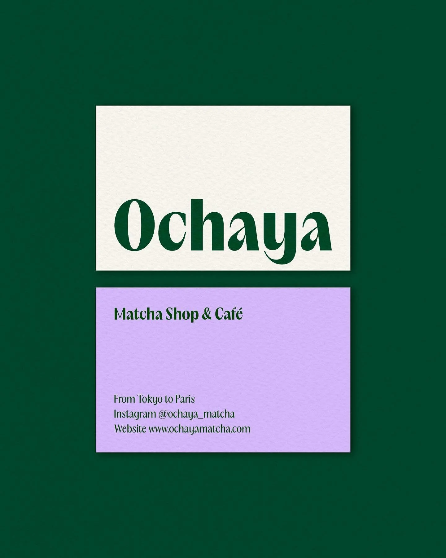 Ochaya is a matcha speciality shop and caf&eacute; 🍵
With a focus on traditional Japanese culture, Ochaya offers an authentic experience, from its famous ceremonial grade matcha to its delicious matcha recipes.

For this brief, I imagined a global b