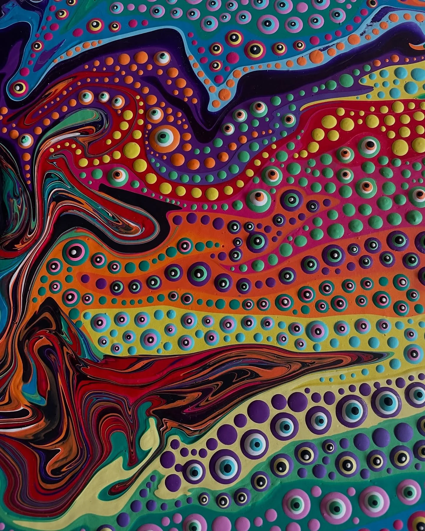 A close up section of a finished but still unnamed piece 👀

I&rsquo;ll be adding this, amongst other original art &amp; prints to my website very soon! And, if you&rsquo;re Brighton based, this will be at my @artistsopenhouses exhibit in May 🔥

.
.