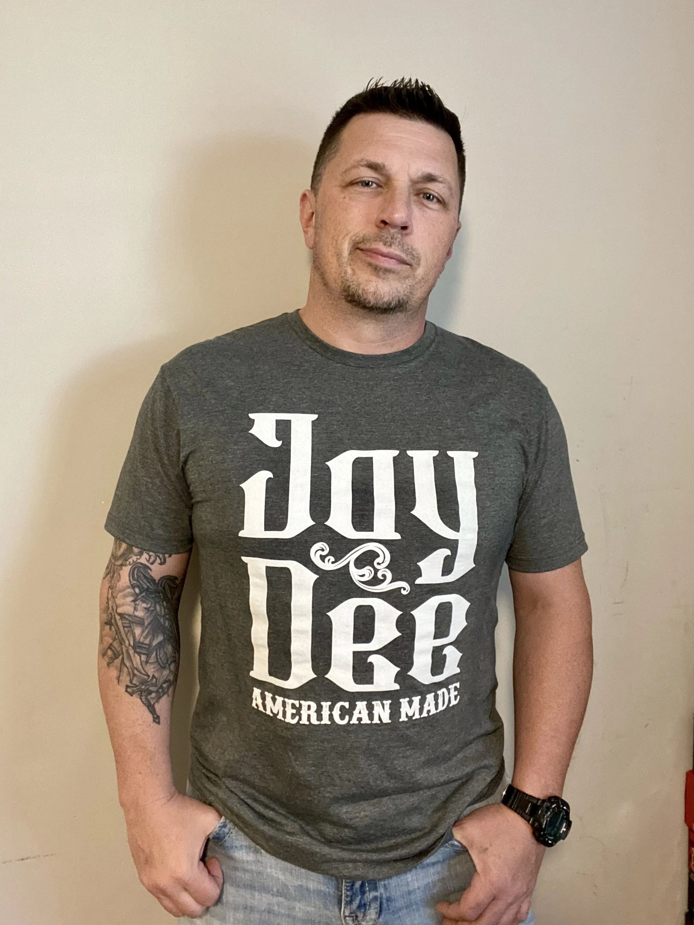 Jay Dee “American Made” T-Shirt (White Logo)