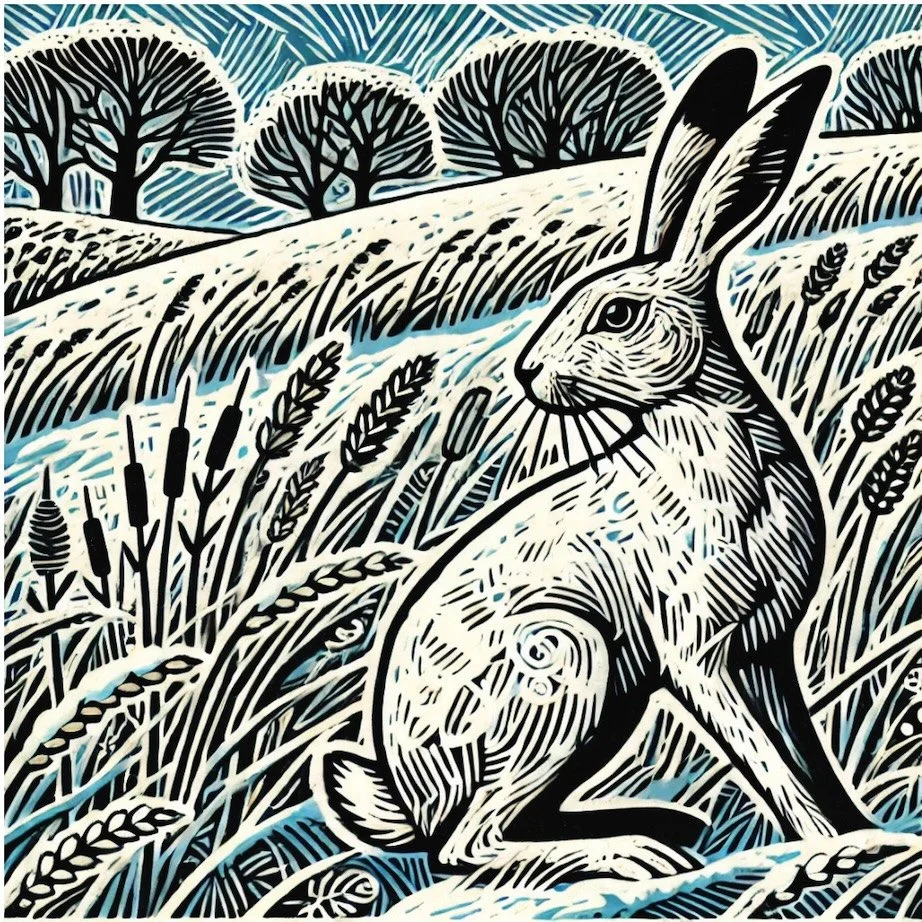 Coaster White Winter Hare A16