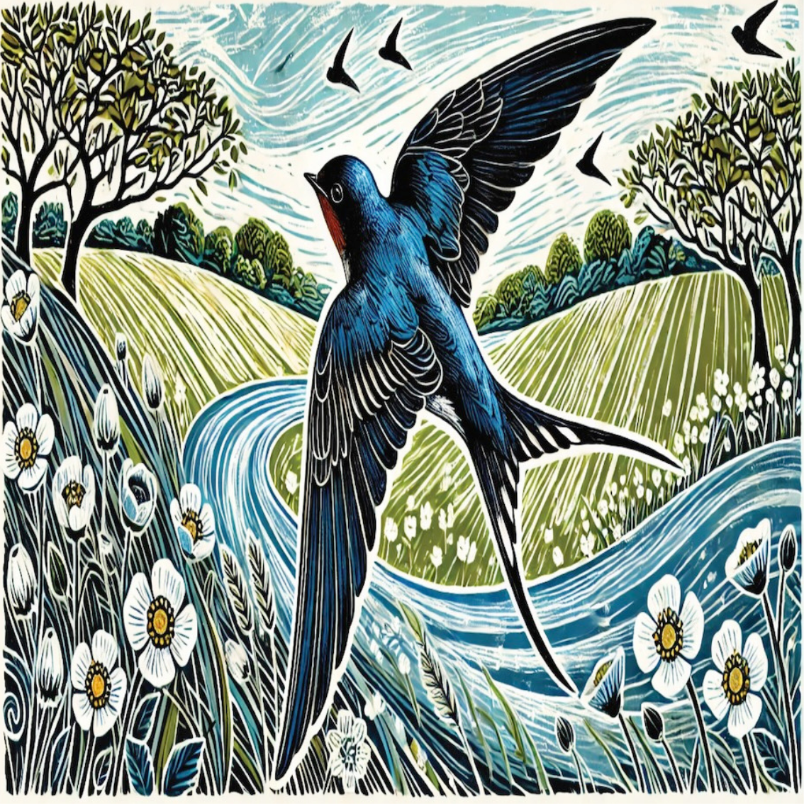 Coaster Swallow in Spring B17