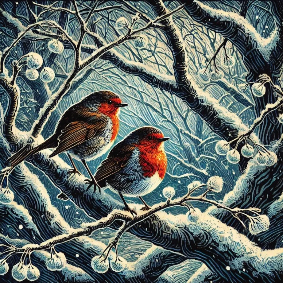 Coaster winter Robins in Tree B15