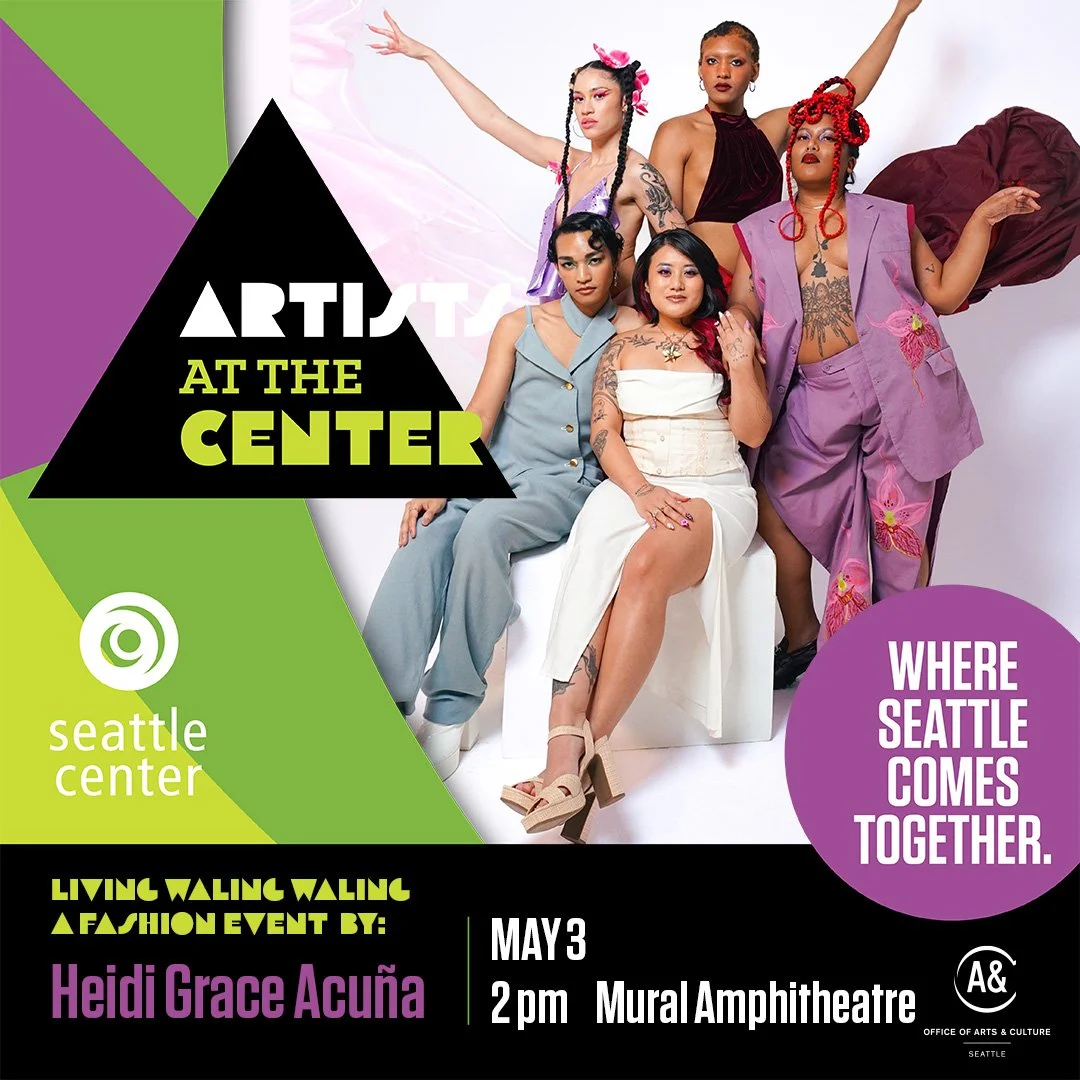 Here's an upcoming #ArtistsAtTheCenter performance you won't want to miss.  Living Waling Waling! by @heidigraceacuna May 3, at 2pm, Mural Amphitheatre.
This interdisciplinary fashion show brings together the life force energy of 20+ QTPOC artists i
