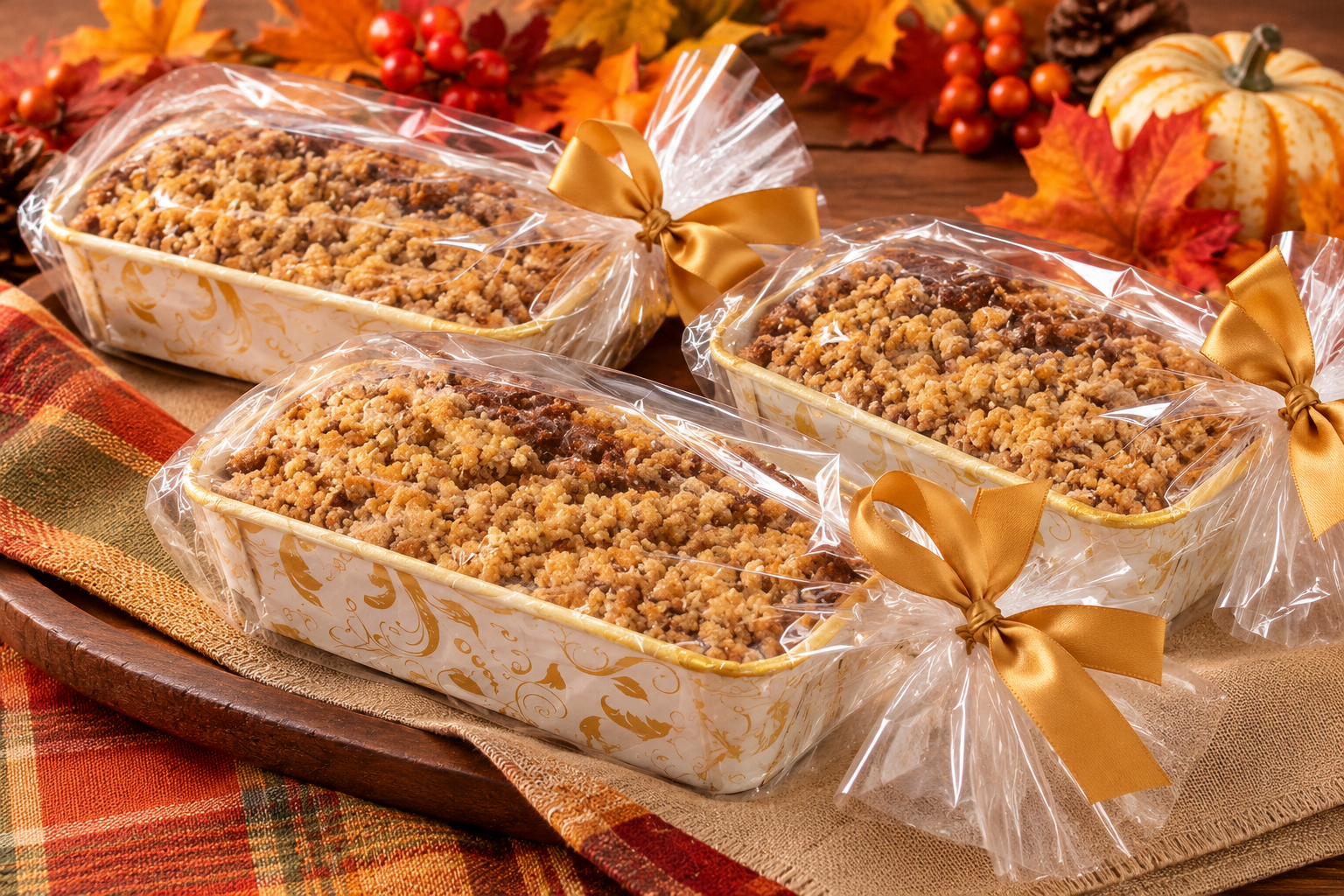 Spice Loaf with Streusel
Enjoy the warm flavors of fall with our spice loaf topped with a delicious streusel topping. Perfect for Thanksgiving breakfast, afternoon coffee or serving as a sweet treat throughout the holiday weekend.
