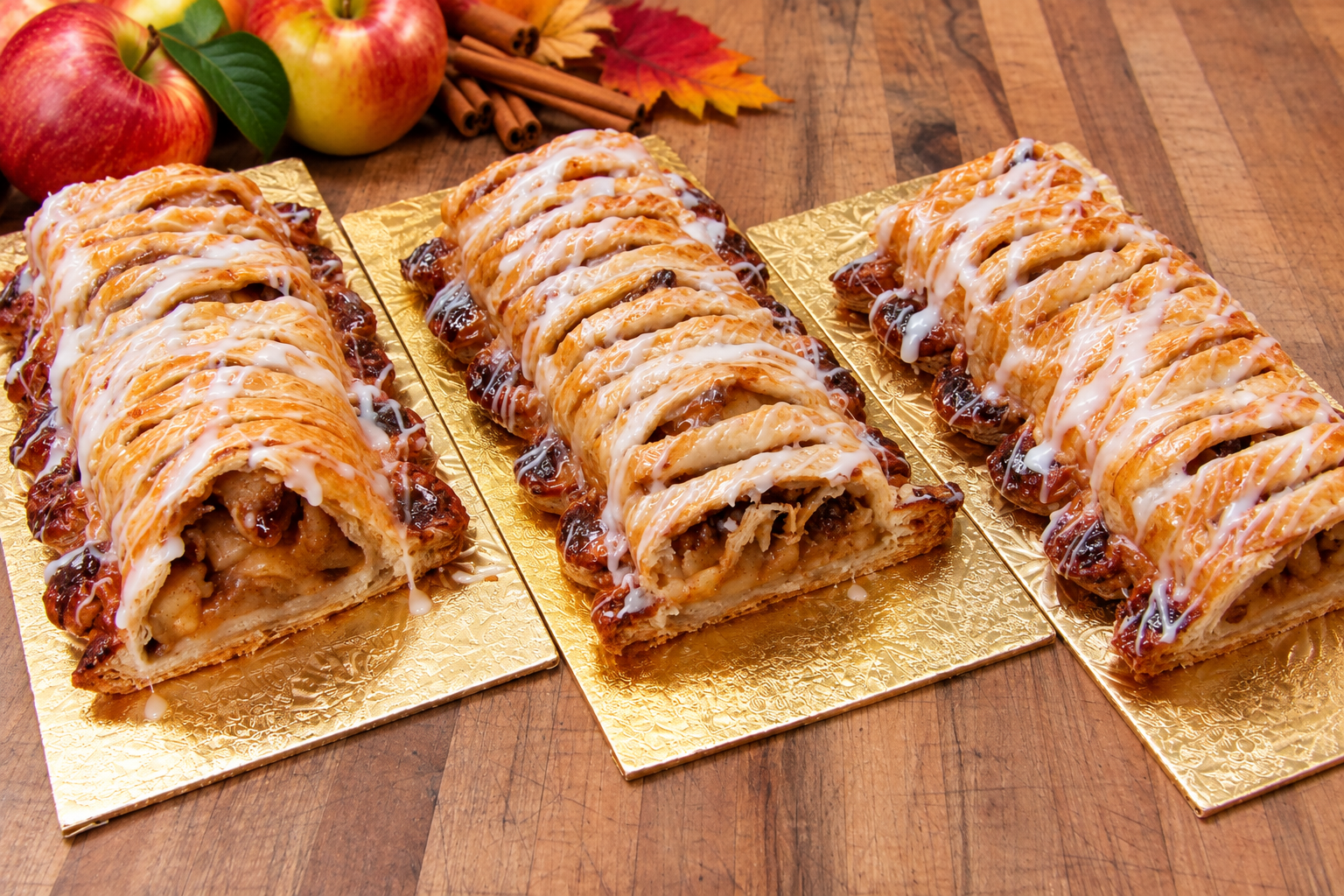 Apple Strudel
Enjoy our apple strudel, made with flaky pastry and a sweet apple filling. This classic European pastry is a delicious addition to your Thanksgiving dessert table and perfect for sharing with family and friends.