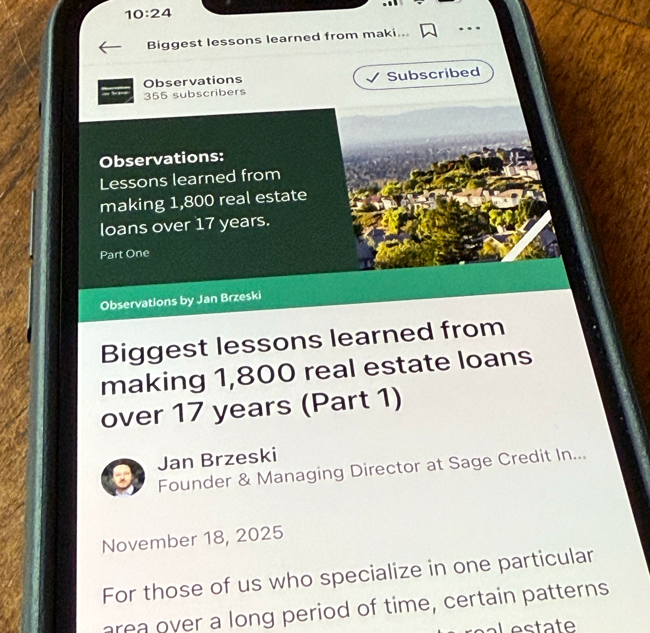 Real Estate Private Credit Observations