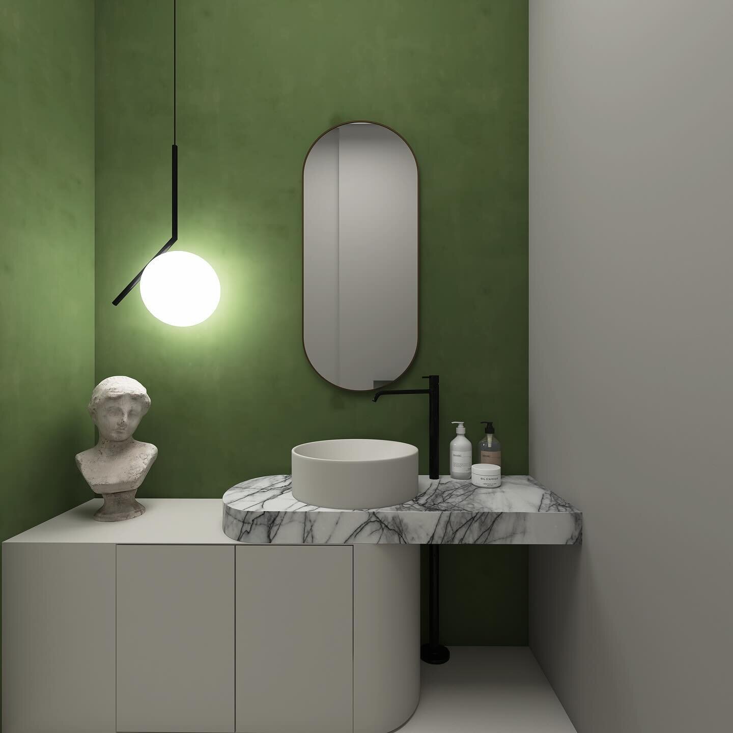 Minimal in style, with a vibrant touch of colour for this W.C . 

Design &amp; Visualisation by @vict_designstudio 

#interiorhome #powderroom #luxuryhomes #minimalinterior #wcdesign #interiorarchitecture
