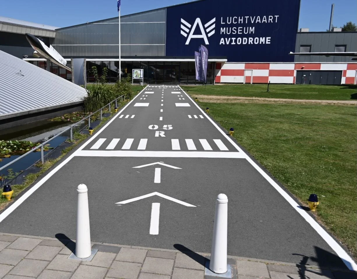 Aviation museum entrance "runway", Netherlands