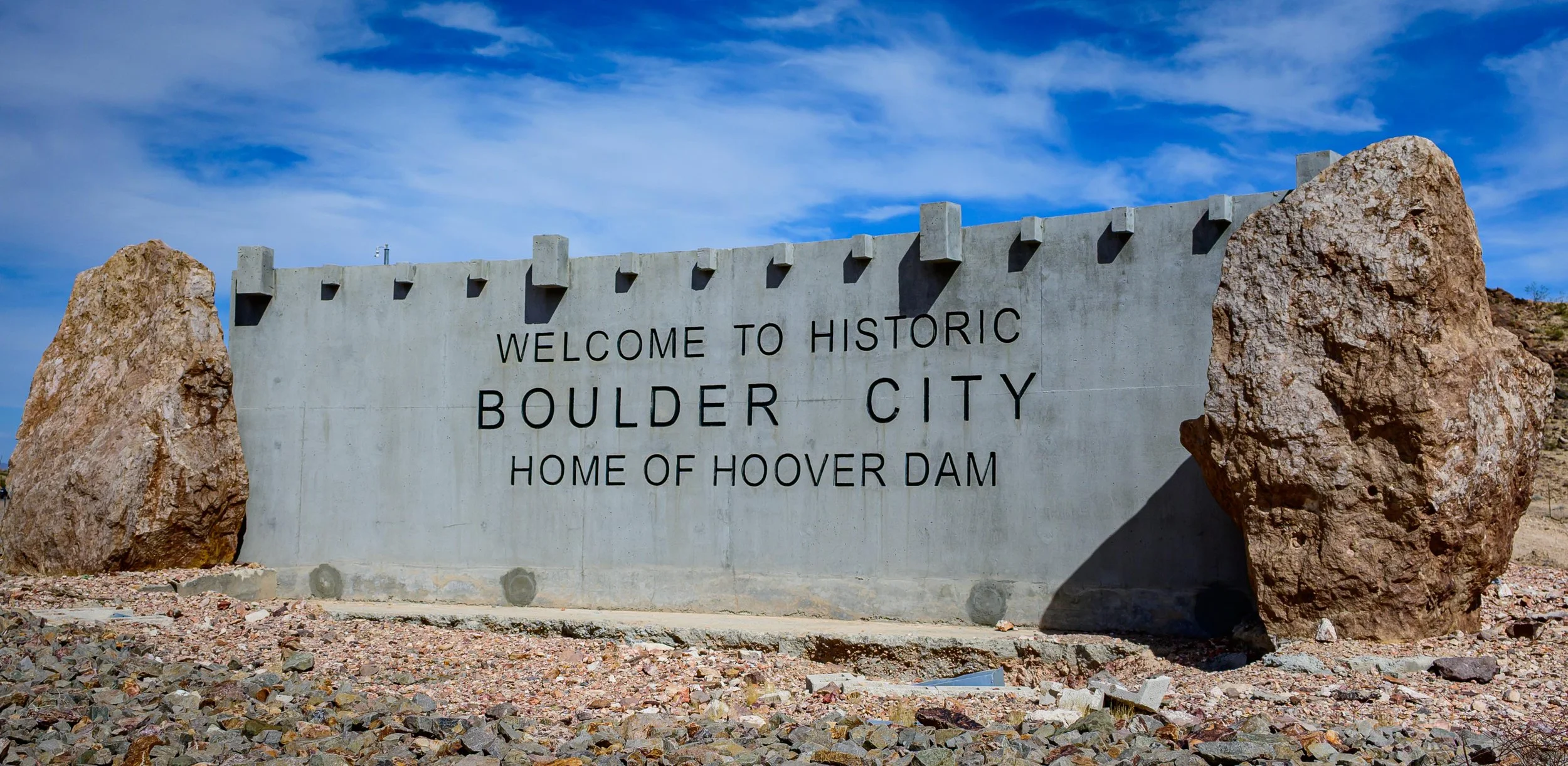 Boulder City highway sign, Nevada