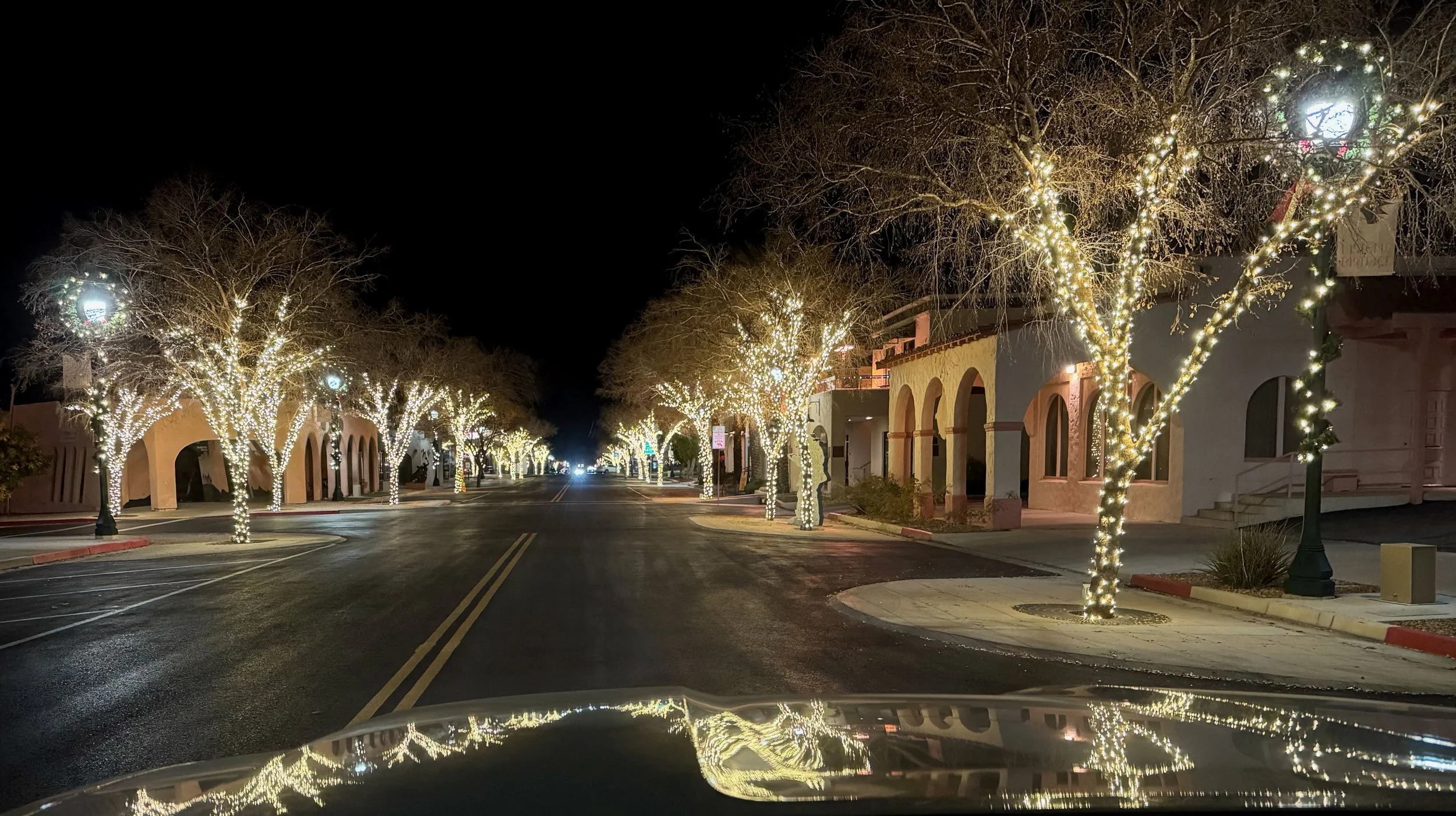 Night lighting, Boulder City, NV