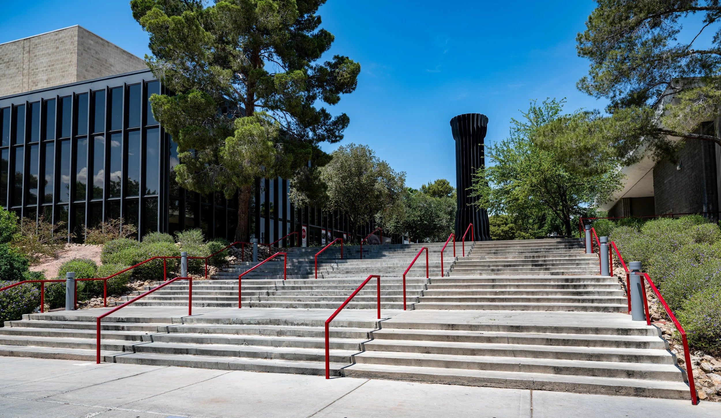 Stairs to "The Flashlight" sculpture, UNLV, Las Vegas, NV