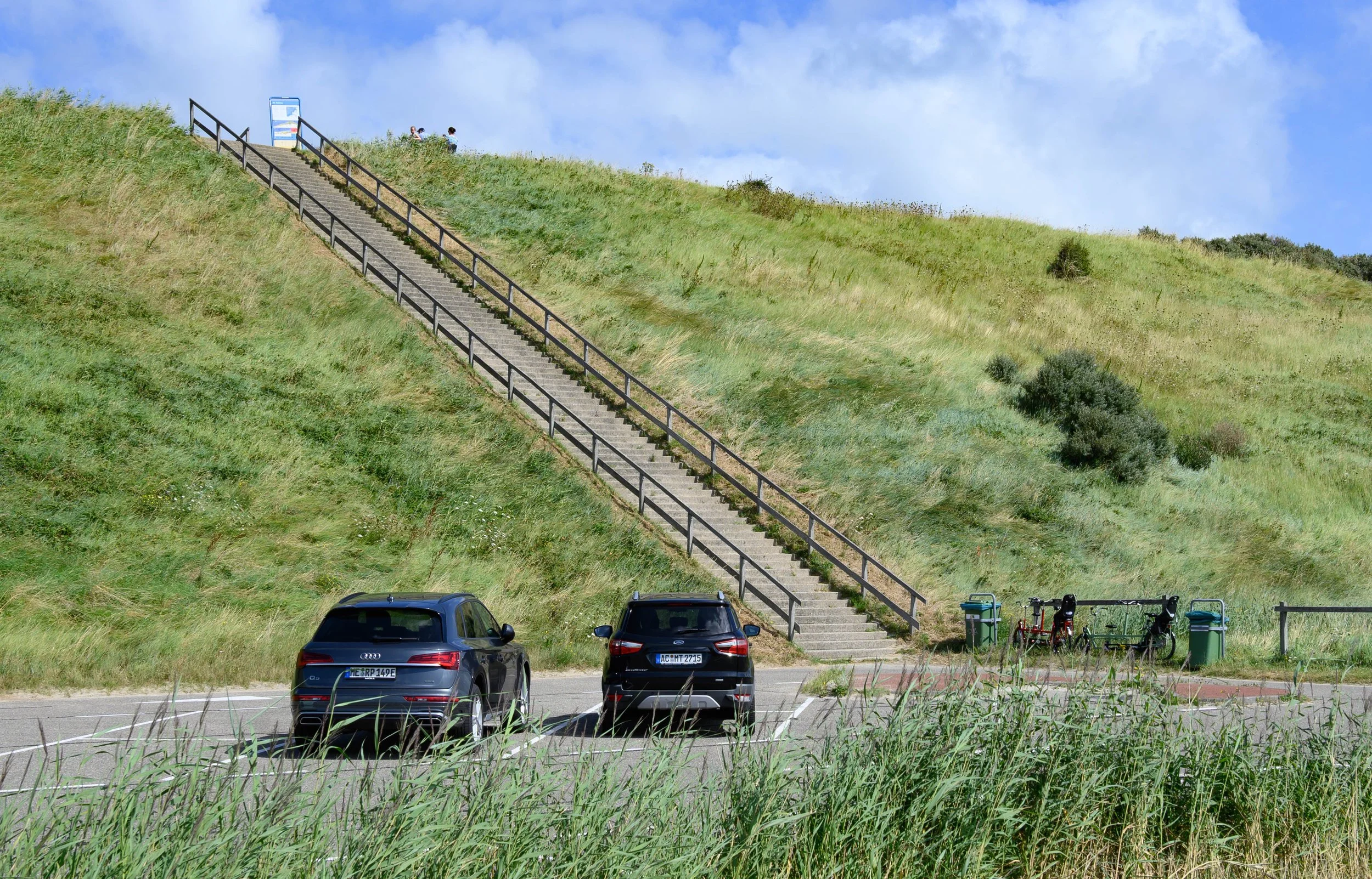 Stairs on dike (dijk), Netherlands