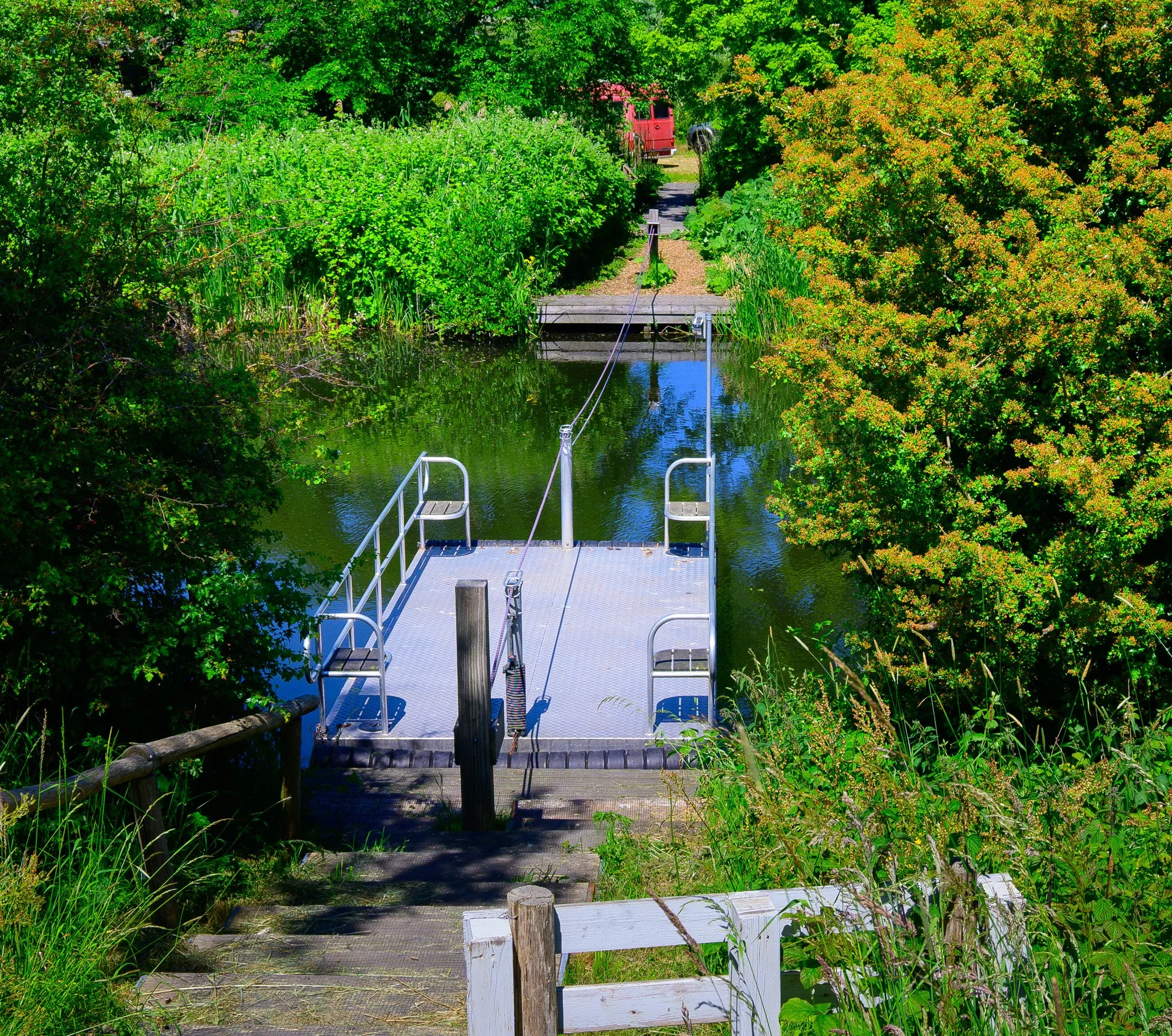 Hand powered ferry, Netherlands