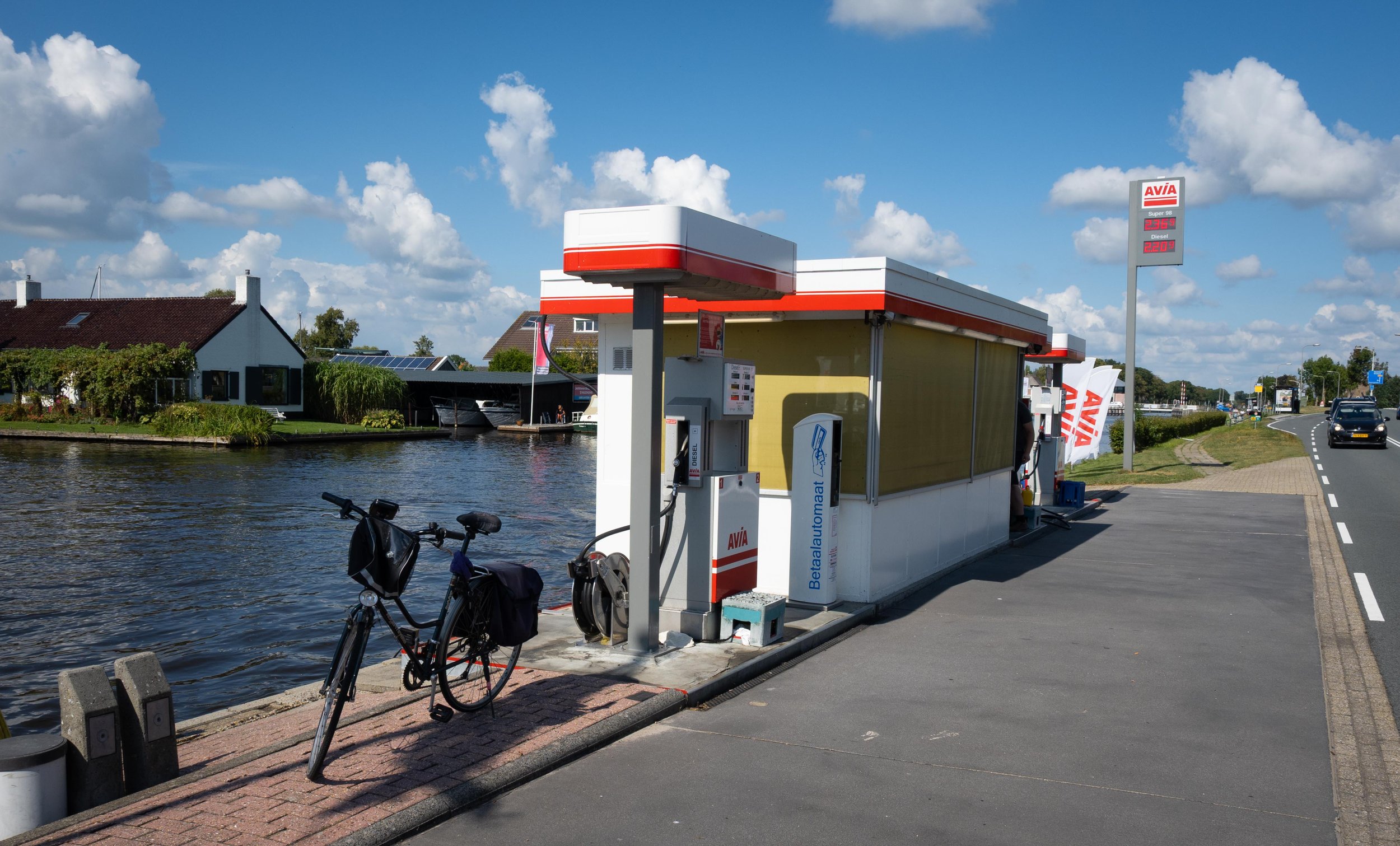 Boats and cars gas station, Netherlands
