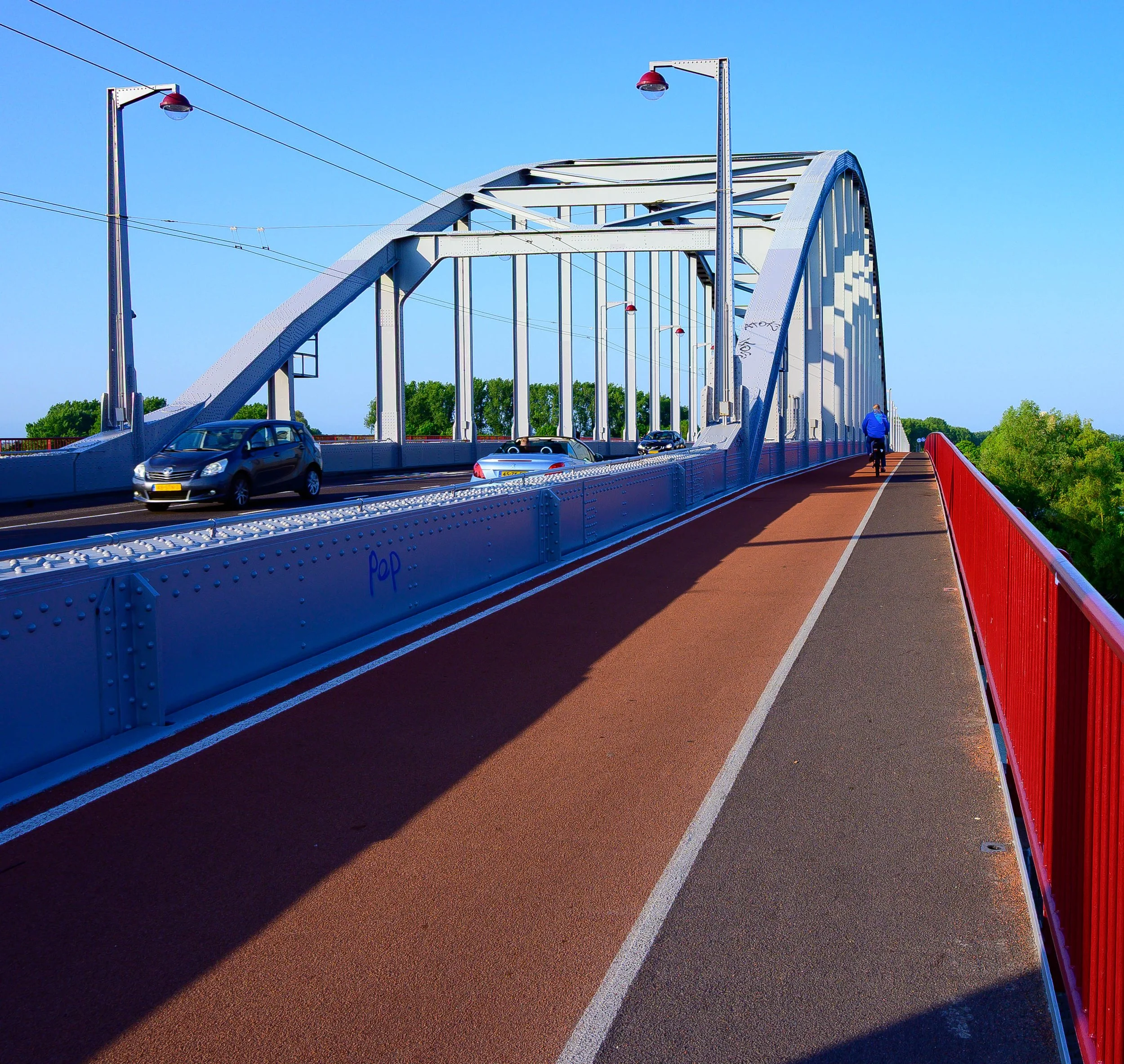 Bridge bike path, sidewalk, Netherlands