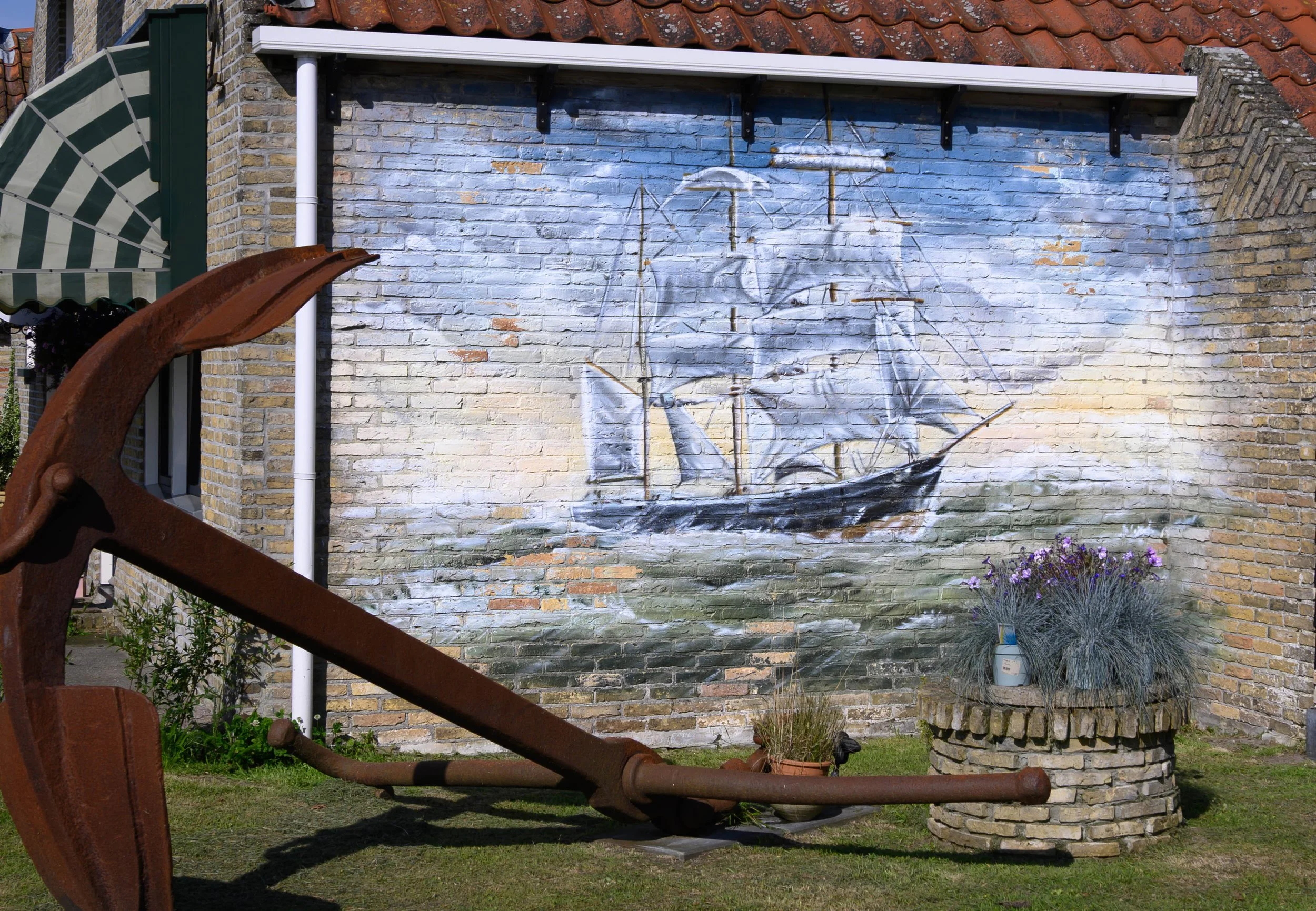 Ship mural, Terschelling, Netherlands
