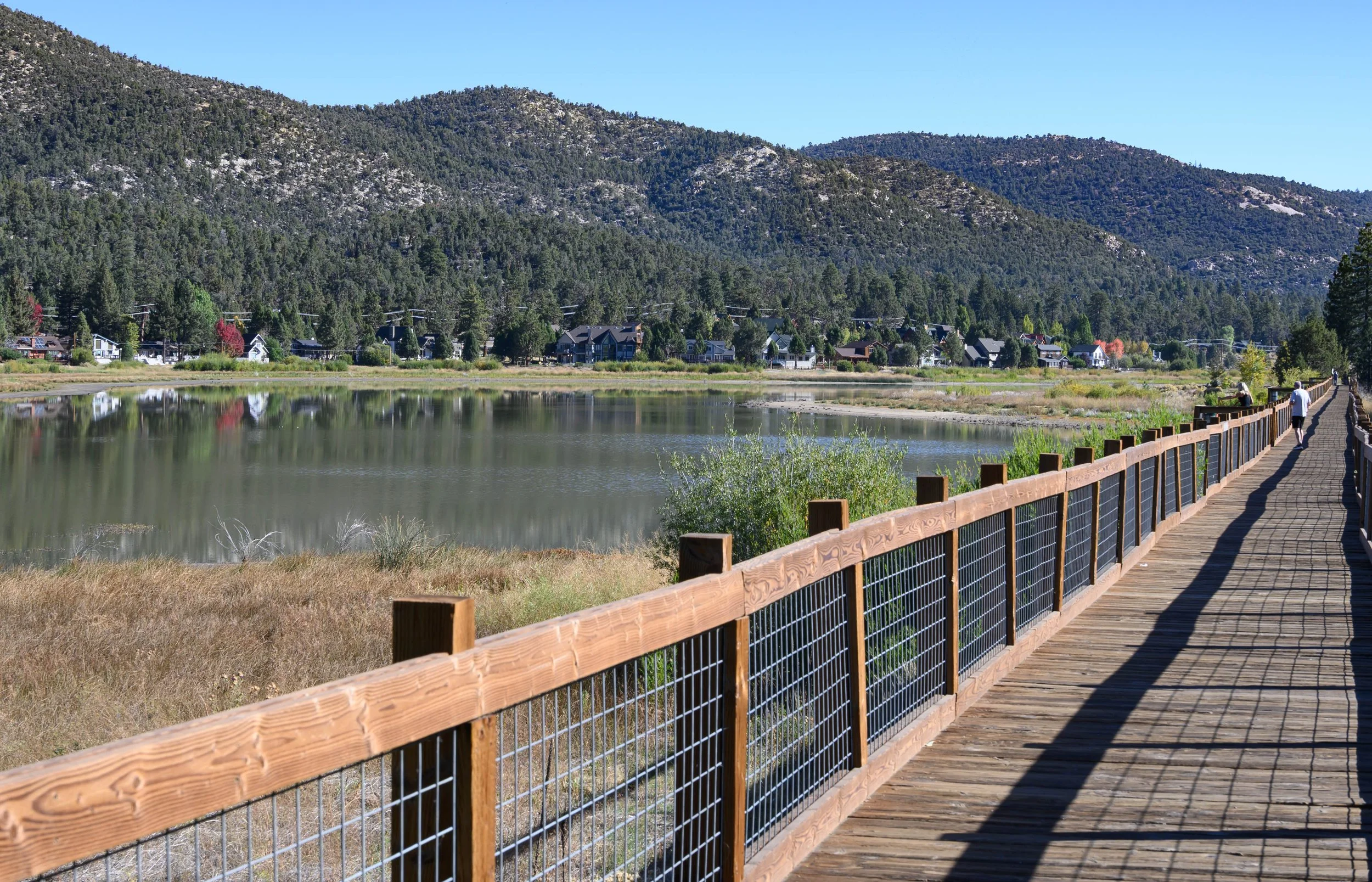Big Bear Lake walkway view one
