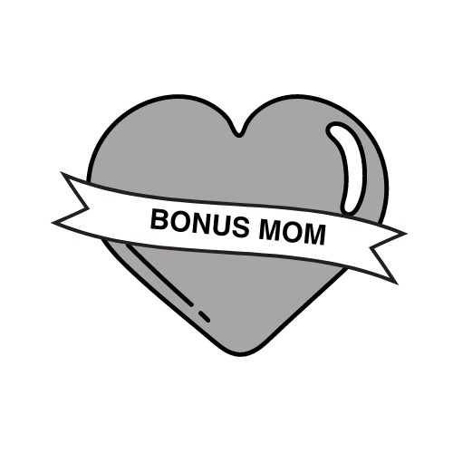 Grey Bonus Mom Heart graphic
