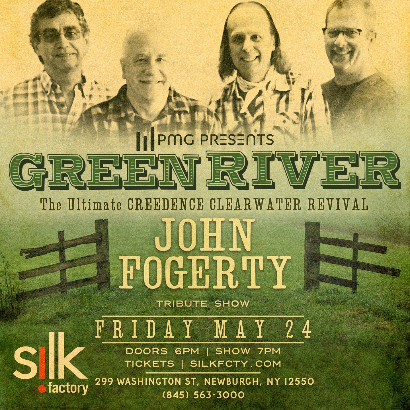 Green River @greenrivertributeband 
Silk Factory @silkfcty

Friday, May 24th | silkfcty.com