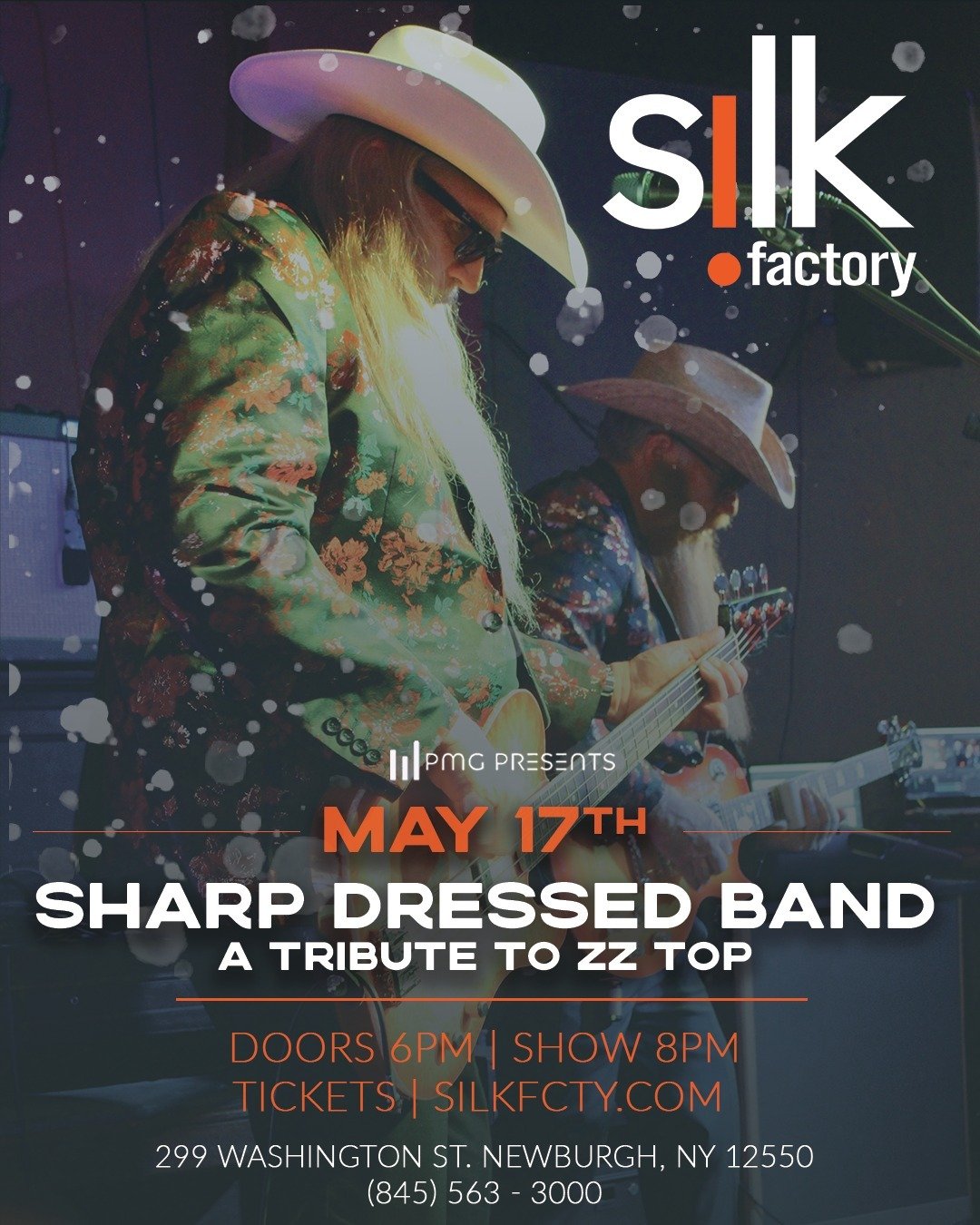 Sharp Dressed Band @sharpdressedband1 
Silk Factory @silkfcty

Friday, May 17th | silkfcty.com