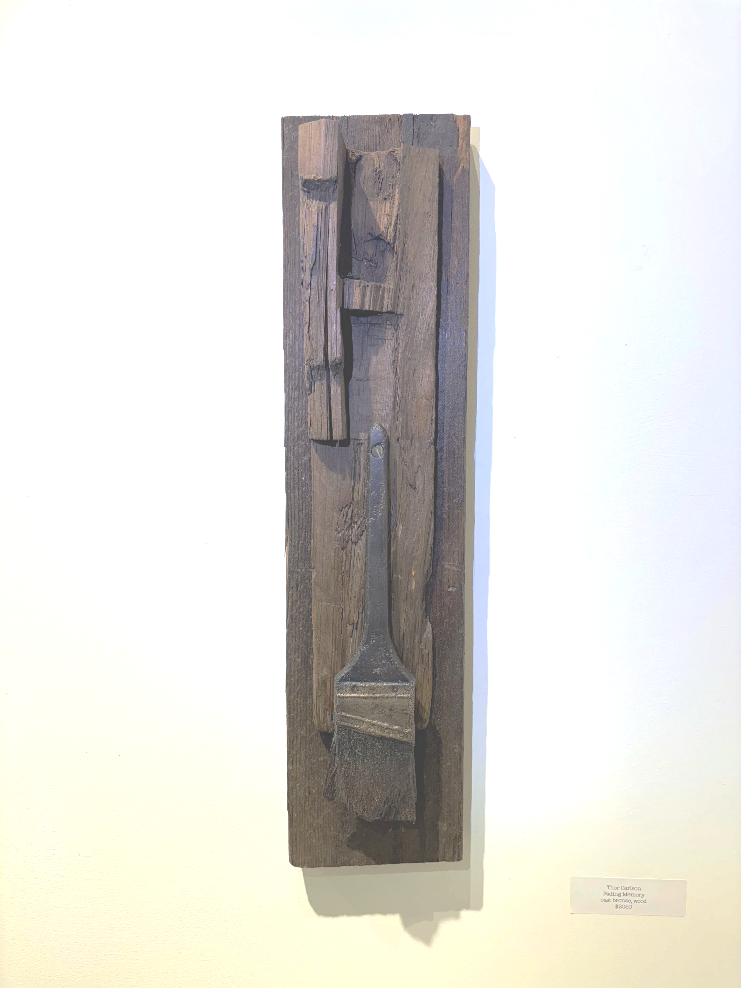 Thor Carlson "Fading Memory" cast bronze and wood $2050