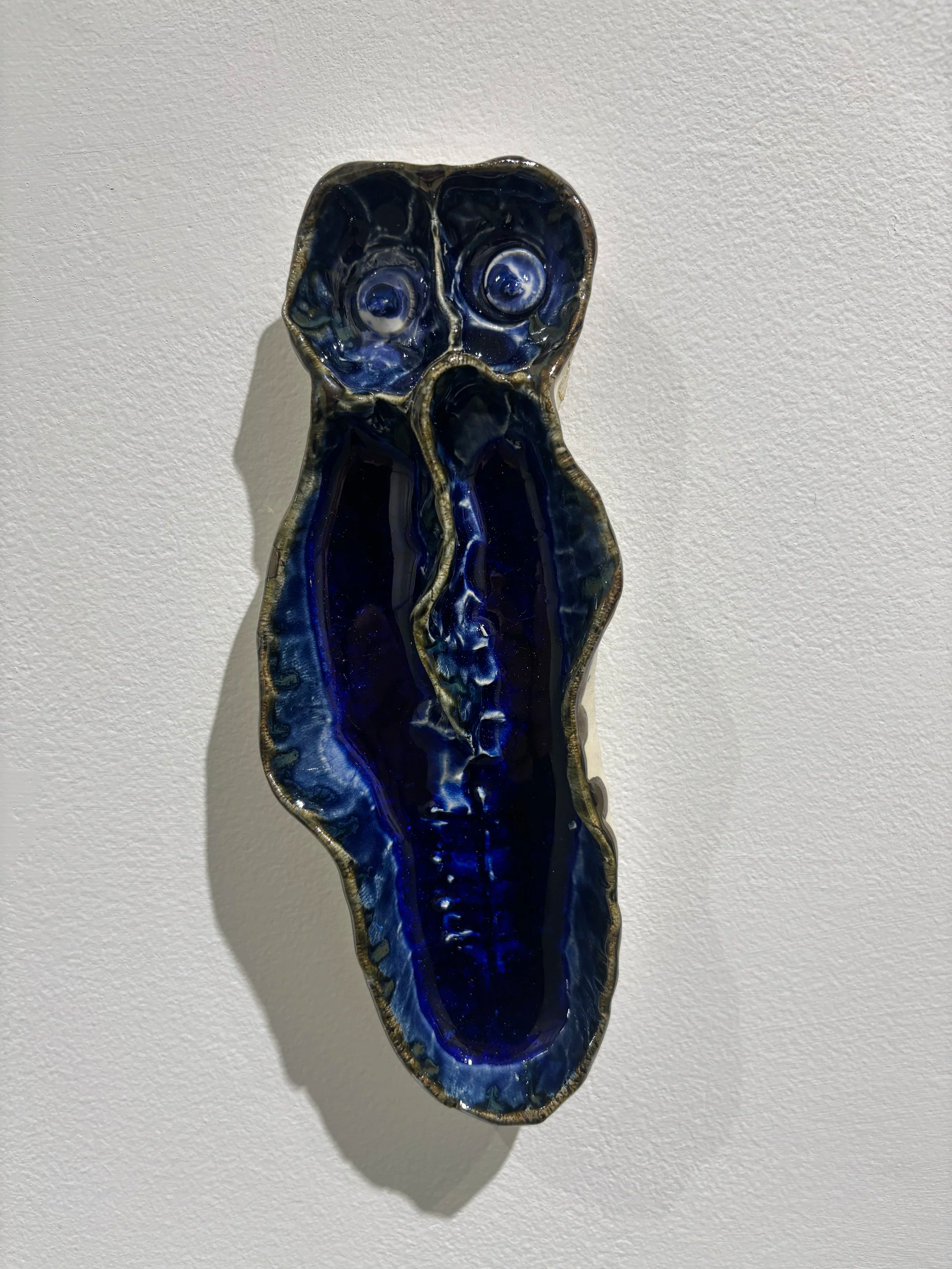 "Blue owls of wonder they make my dreams sing and dance. To me they are home" $200 each