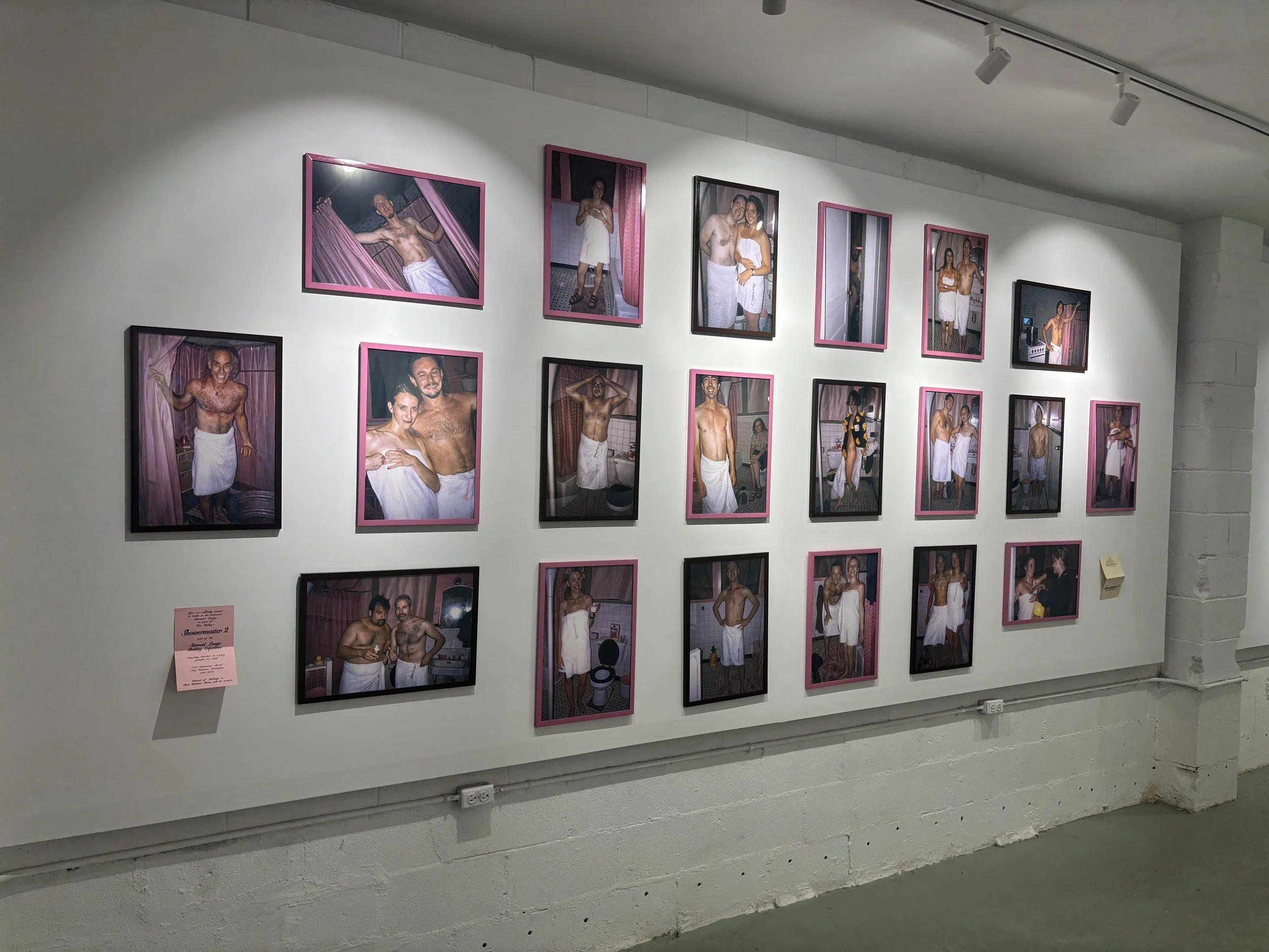"Showermaster 2, Pink or Brown?"
installation at the Mermaid Lounge from 1999. $280 each