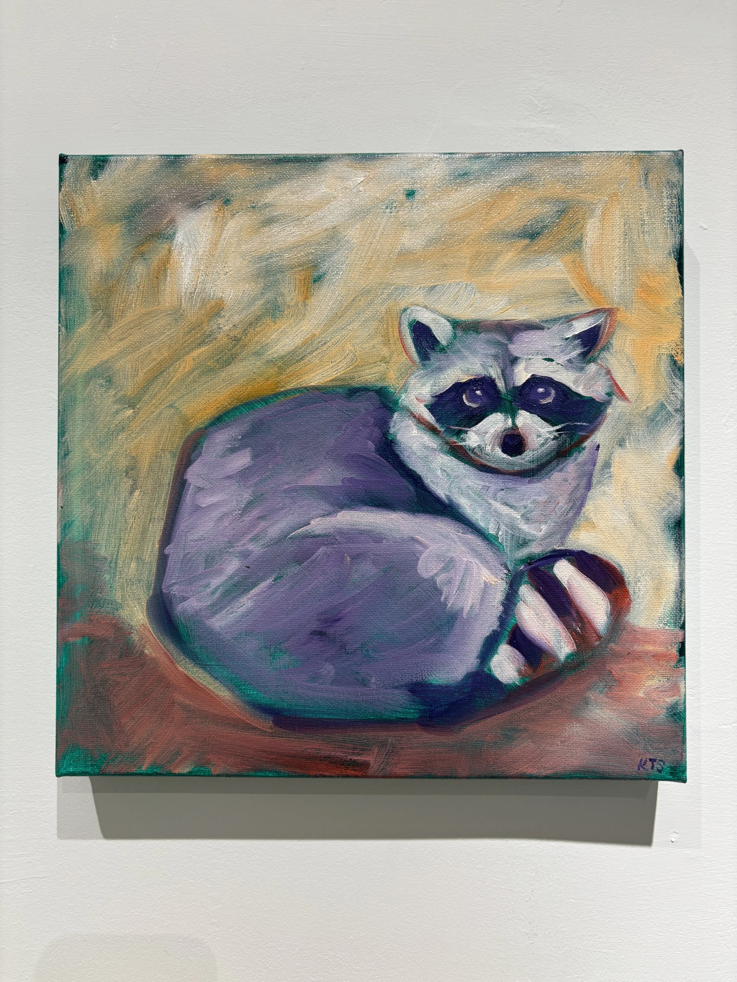 "Cozy Trash Panda" $300
12x12