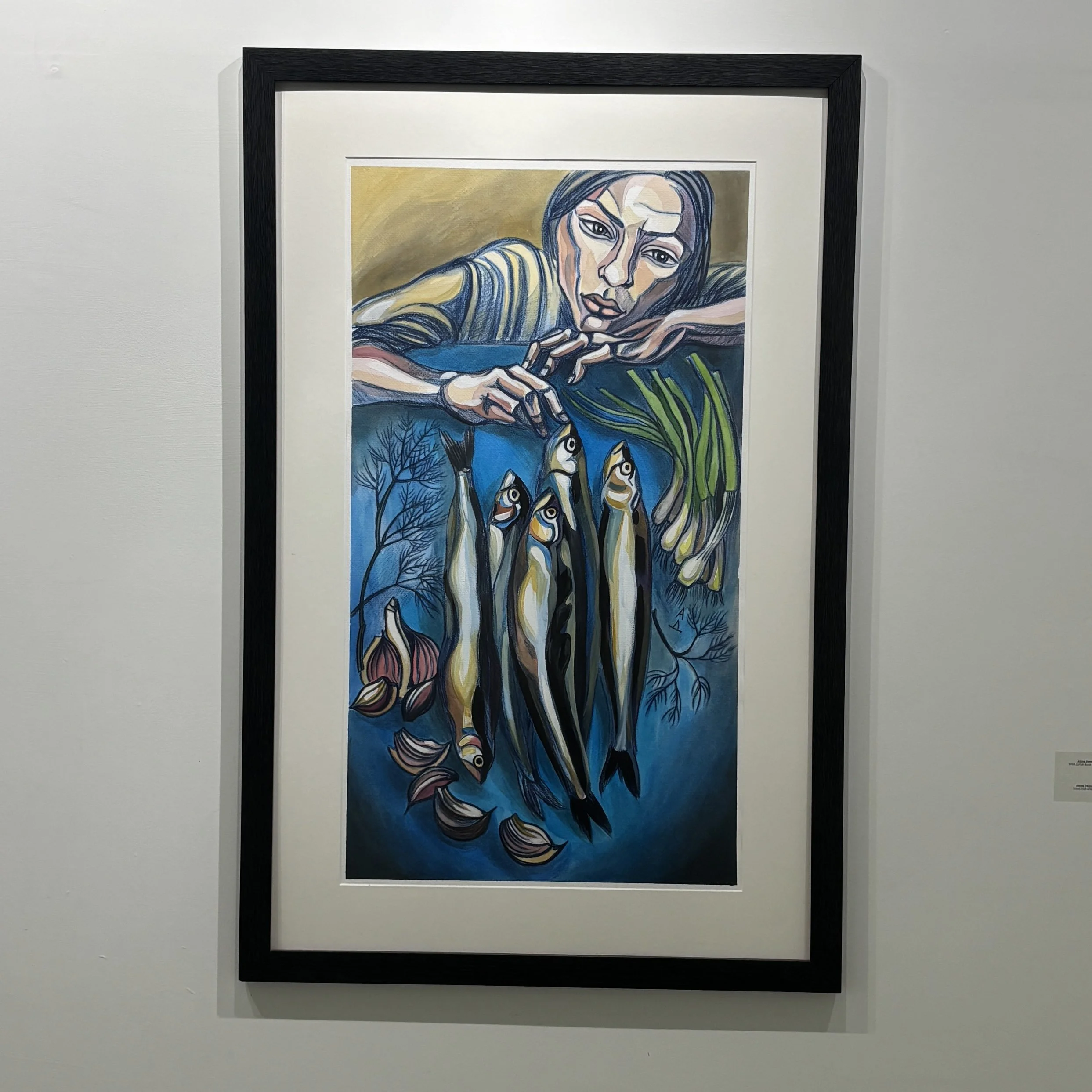 "Wild Fish and Scallions" by Anna Domovidova $3000