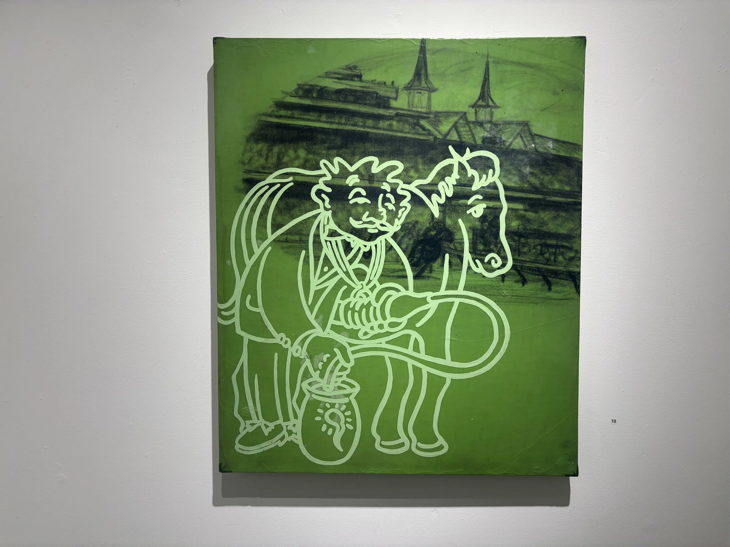 10. "Sommelier du Breeders' Cup"
charcoal, polyacrylic, and latex on stretched fabric
$2250.00