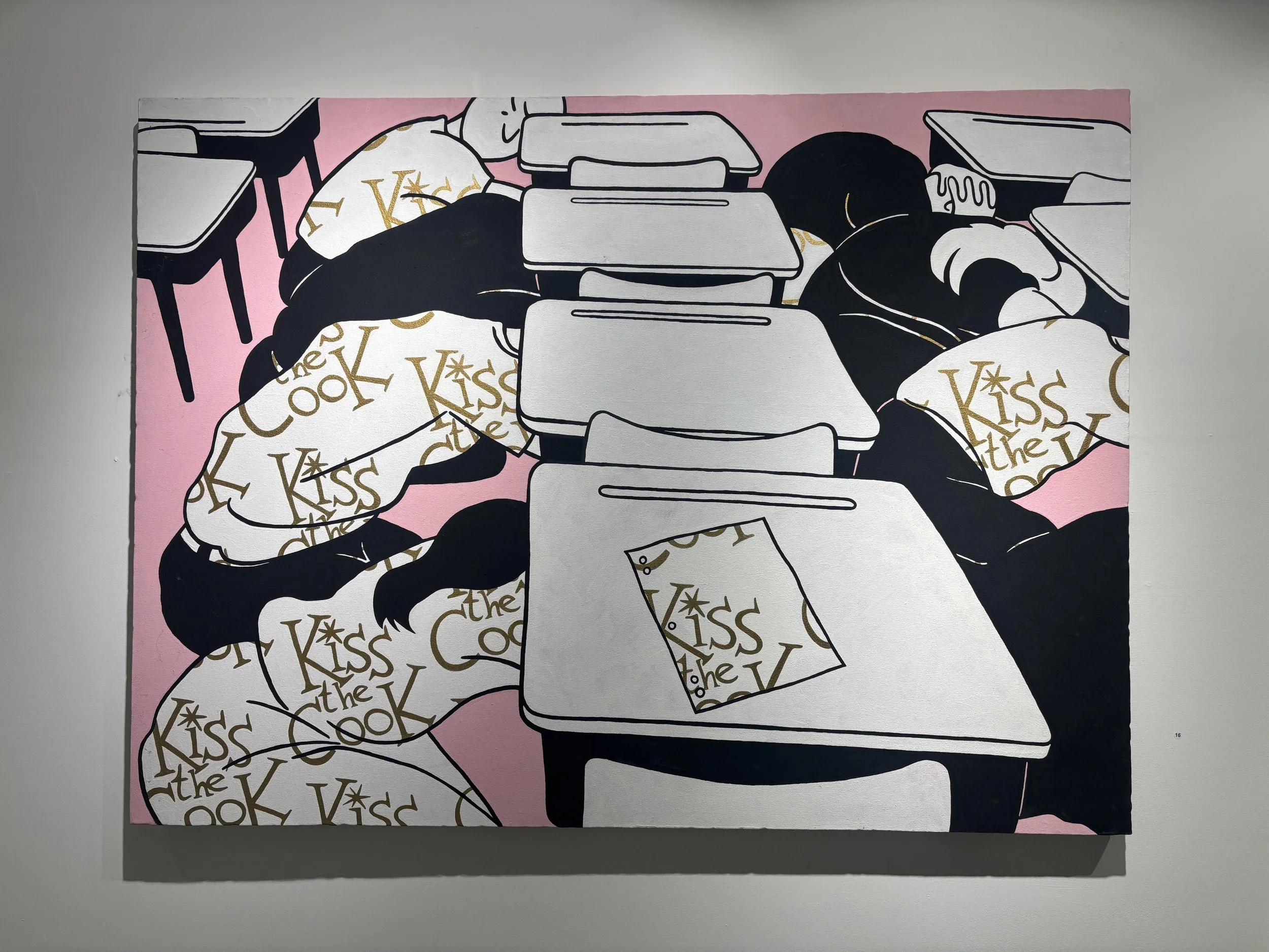 16. "Kiss the Cook"
latex and One Shot on stretched canvas
$2250.00