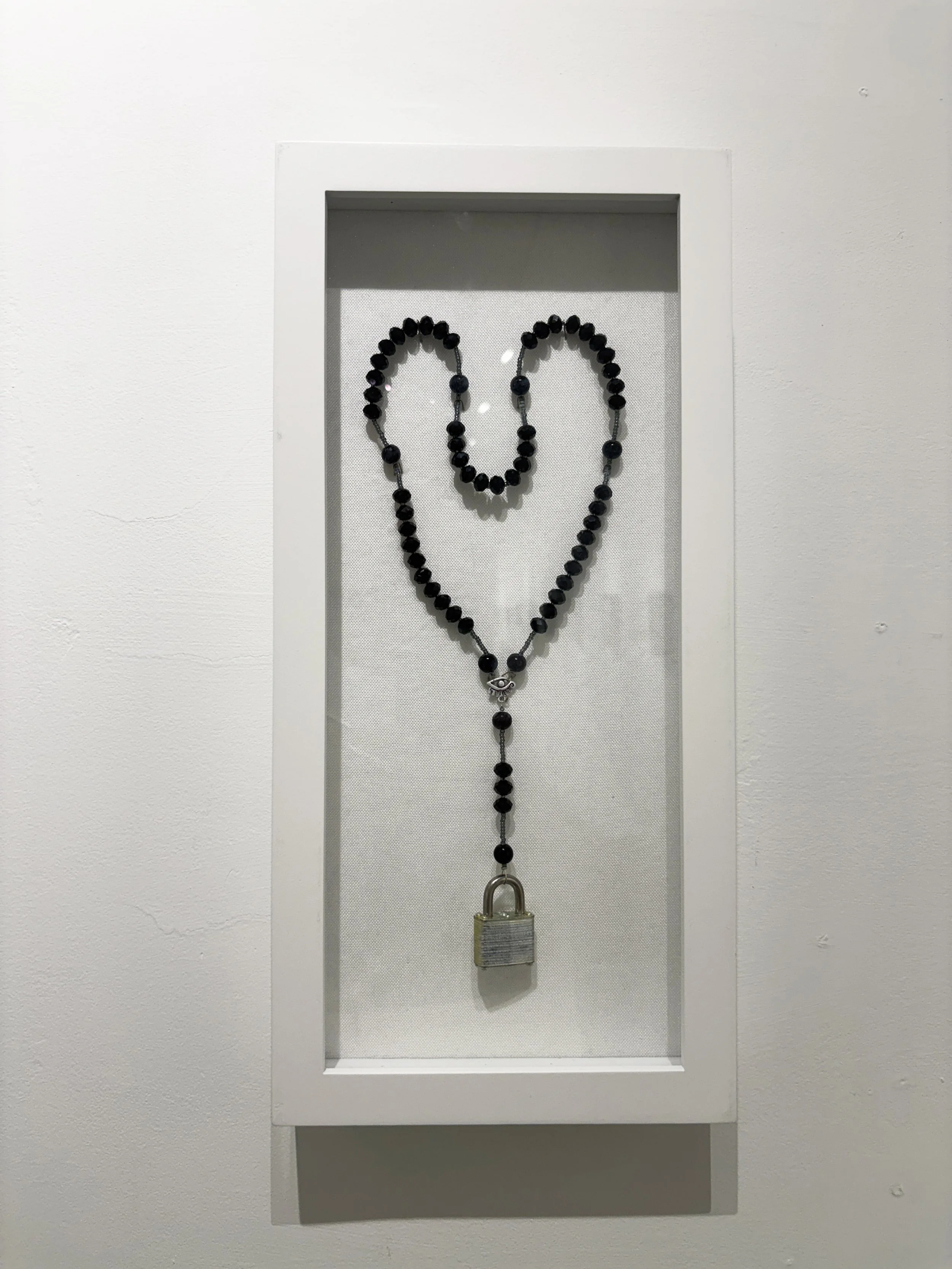 "Locked in Preyer (black)"
Discarded DIY rosery kit and lock
$450.