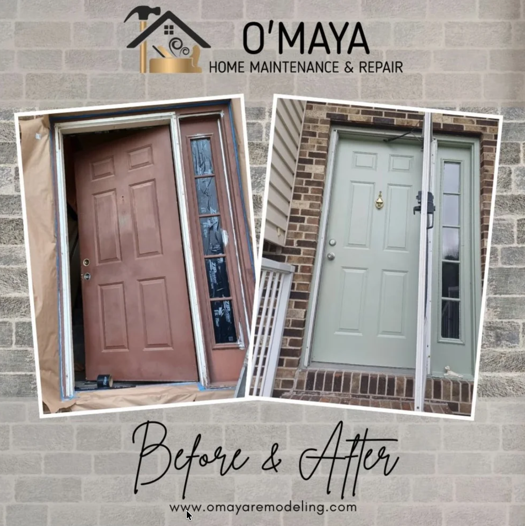 Door repairs and painting