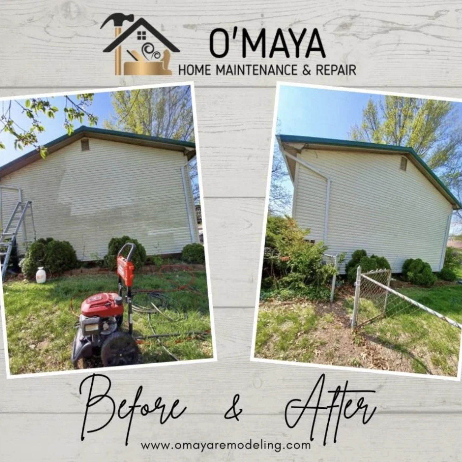 Siding power washing