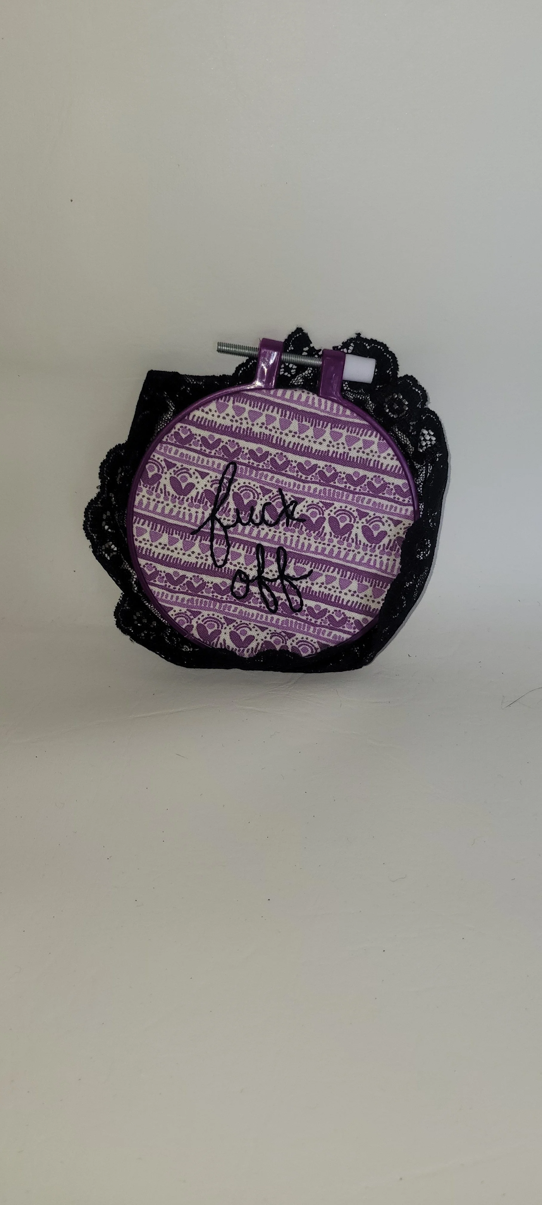 Snarky Embroidered Statement Art