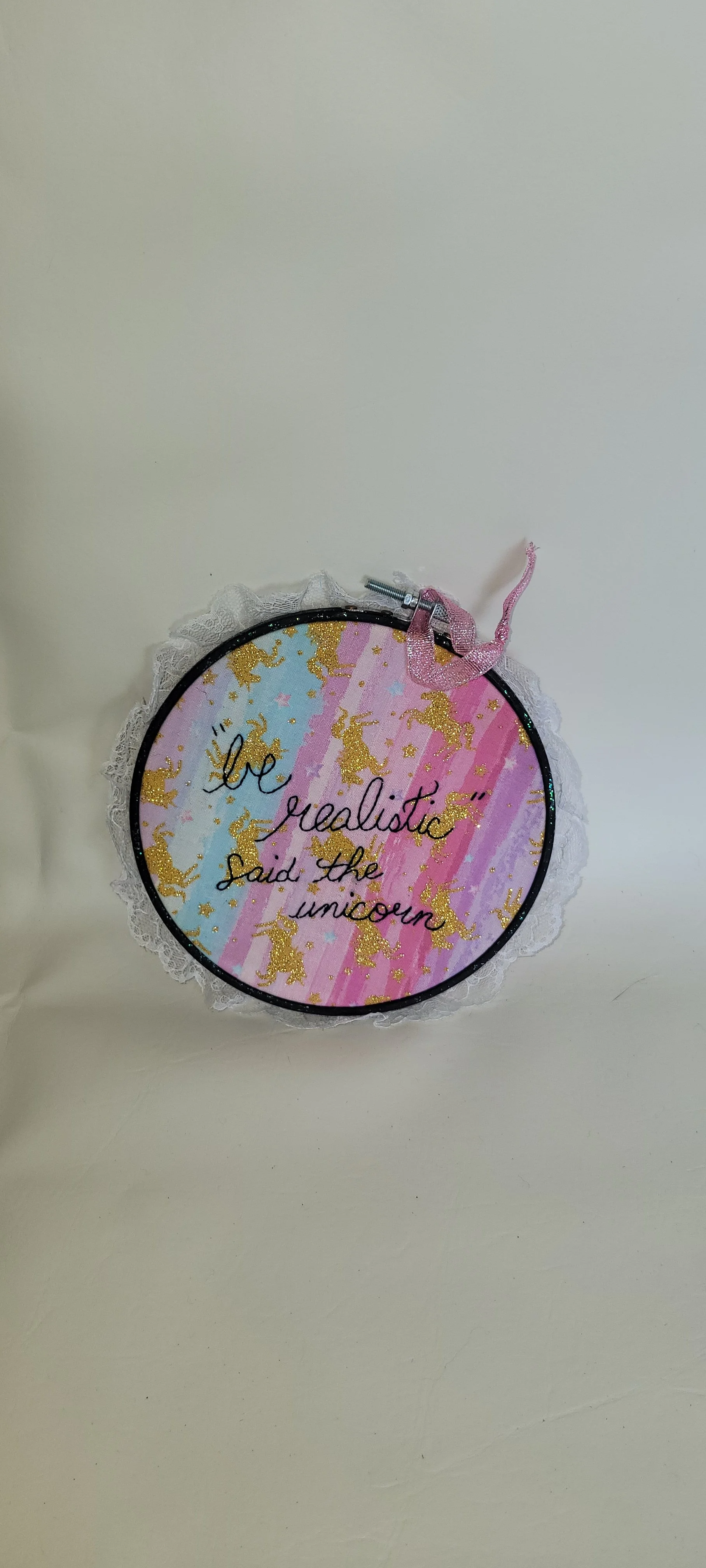 Whimsical Unicorn Embroidery Art