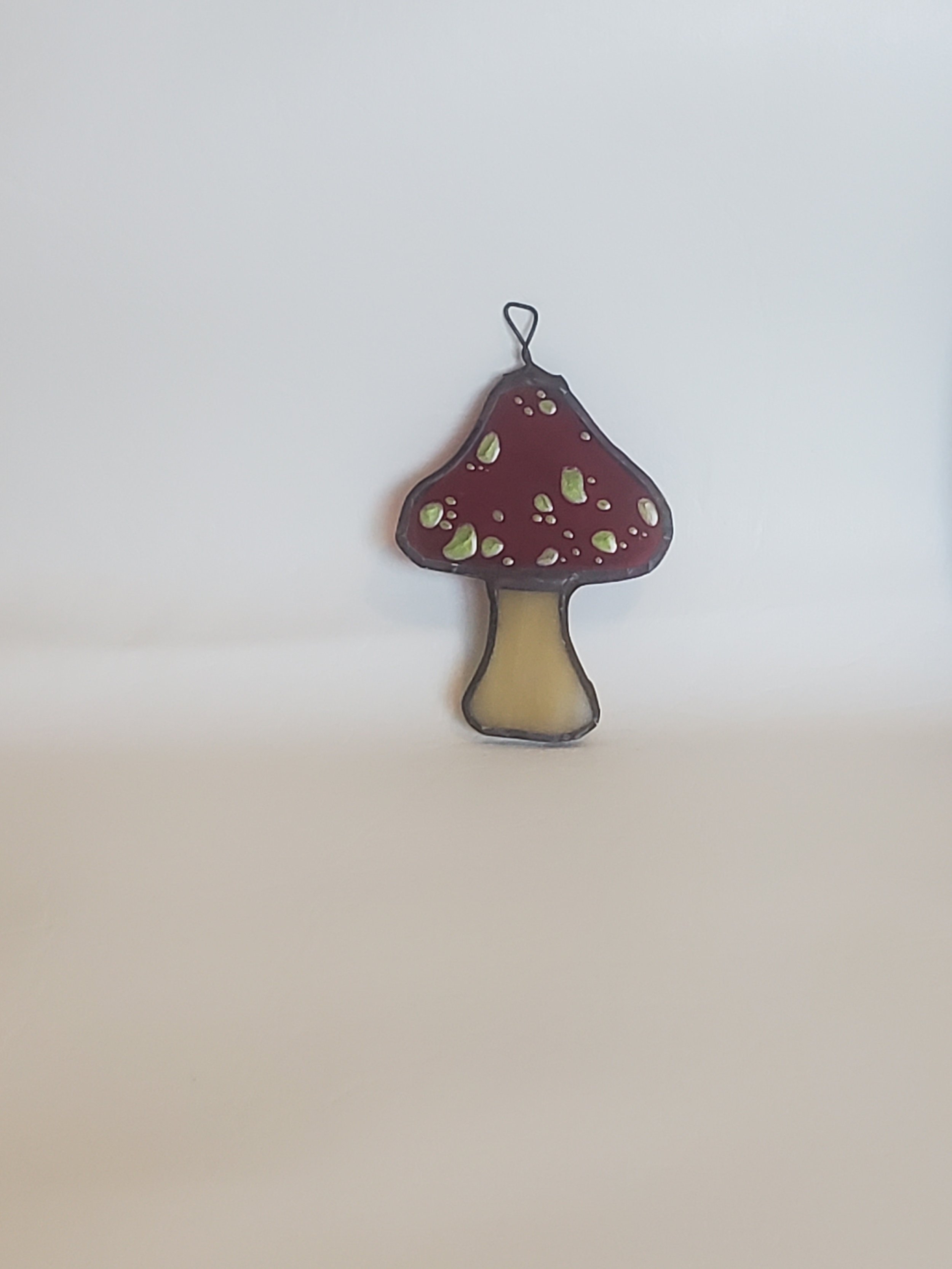 Vibrant Mushroom - Stained Glass  Ornaments