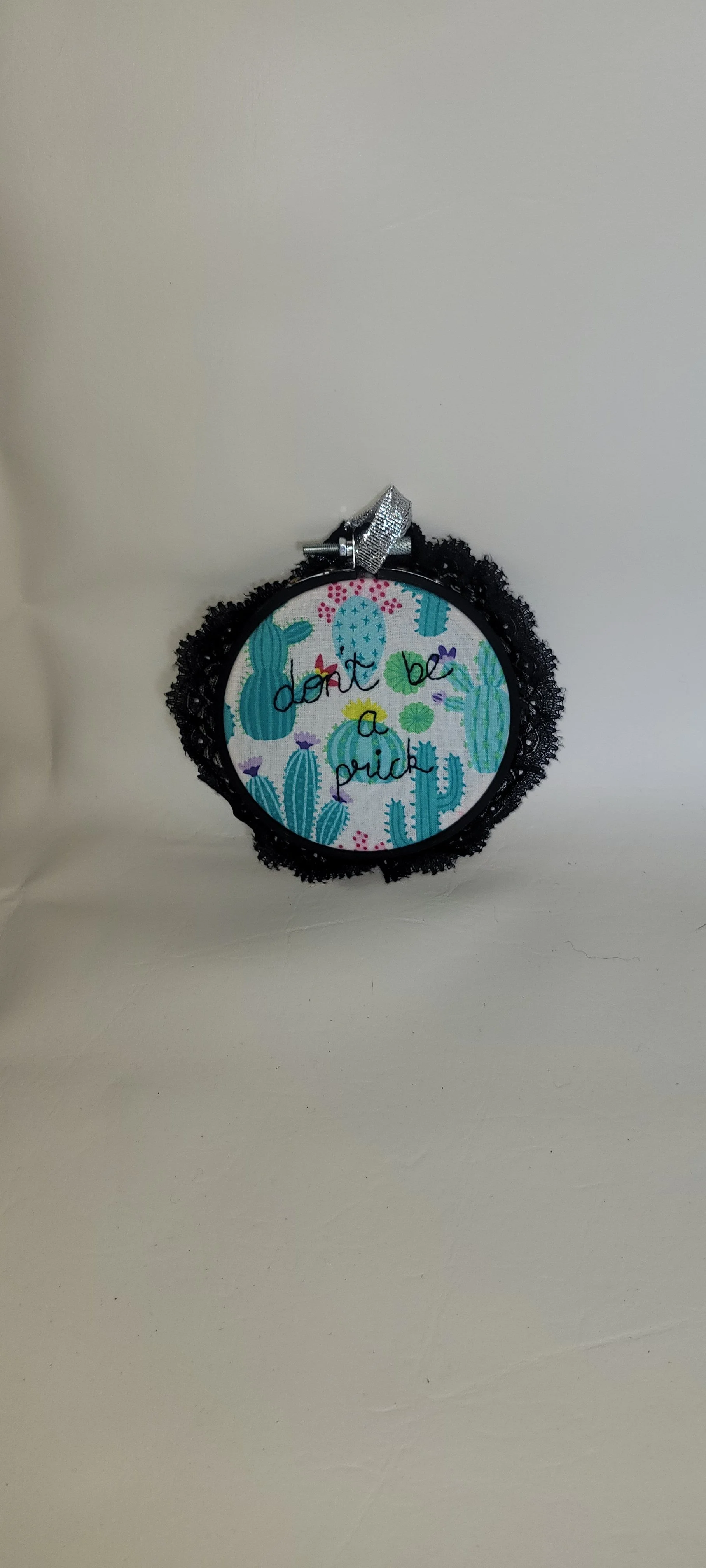 Cactus Charm Embroidery Hoop Decor