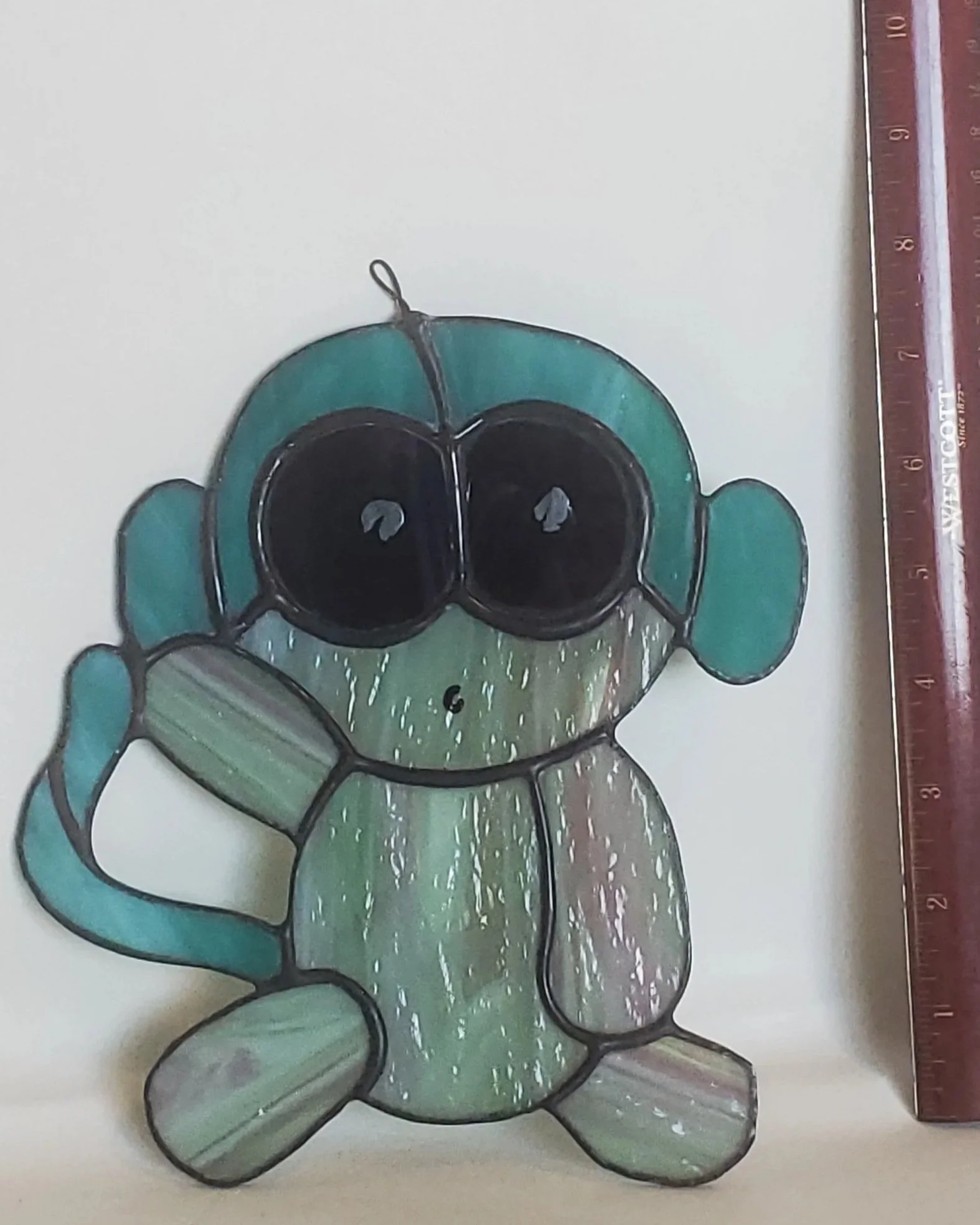 Turquois Monkey - Stained Glass Decor