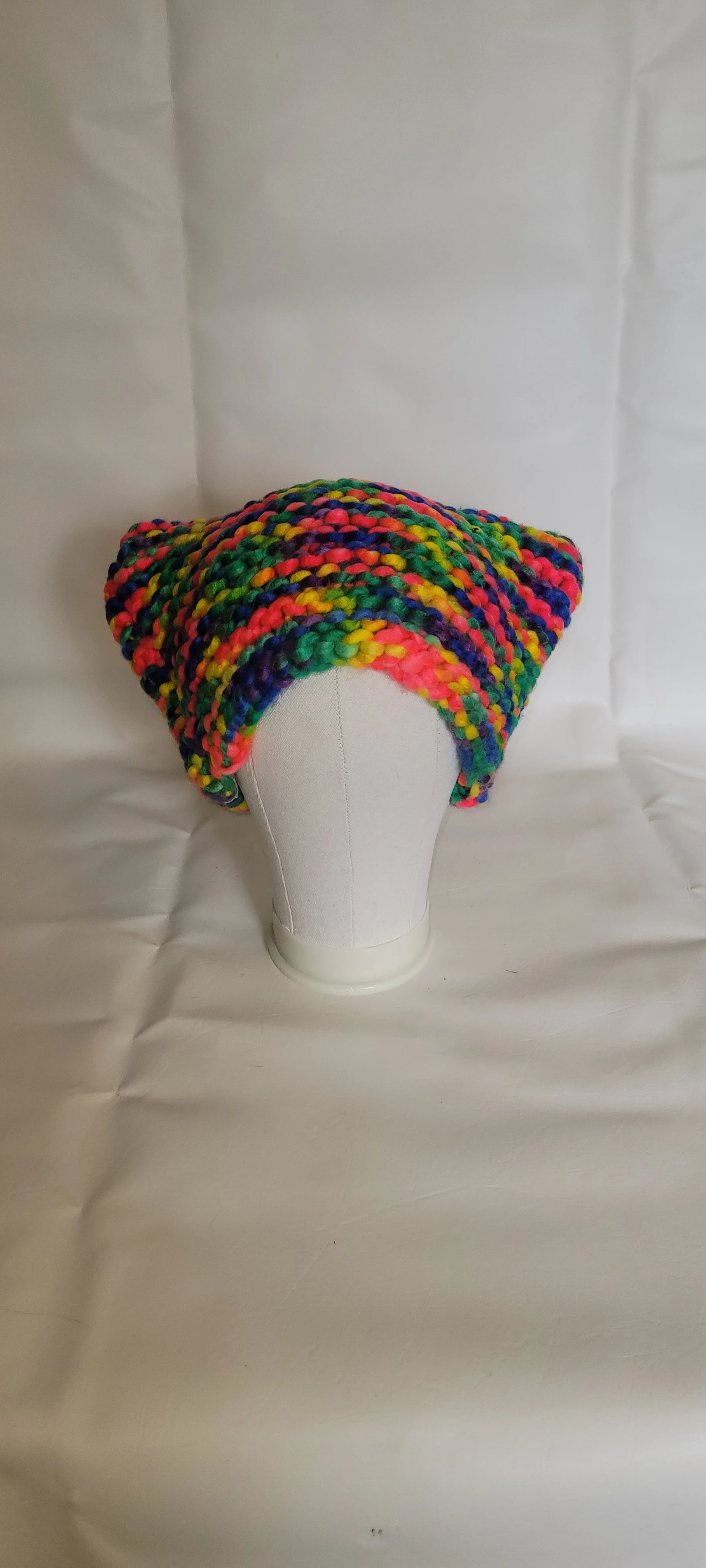Large Cat Hat - Handcrafted  Knitted