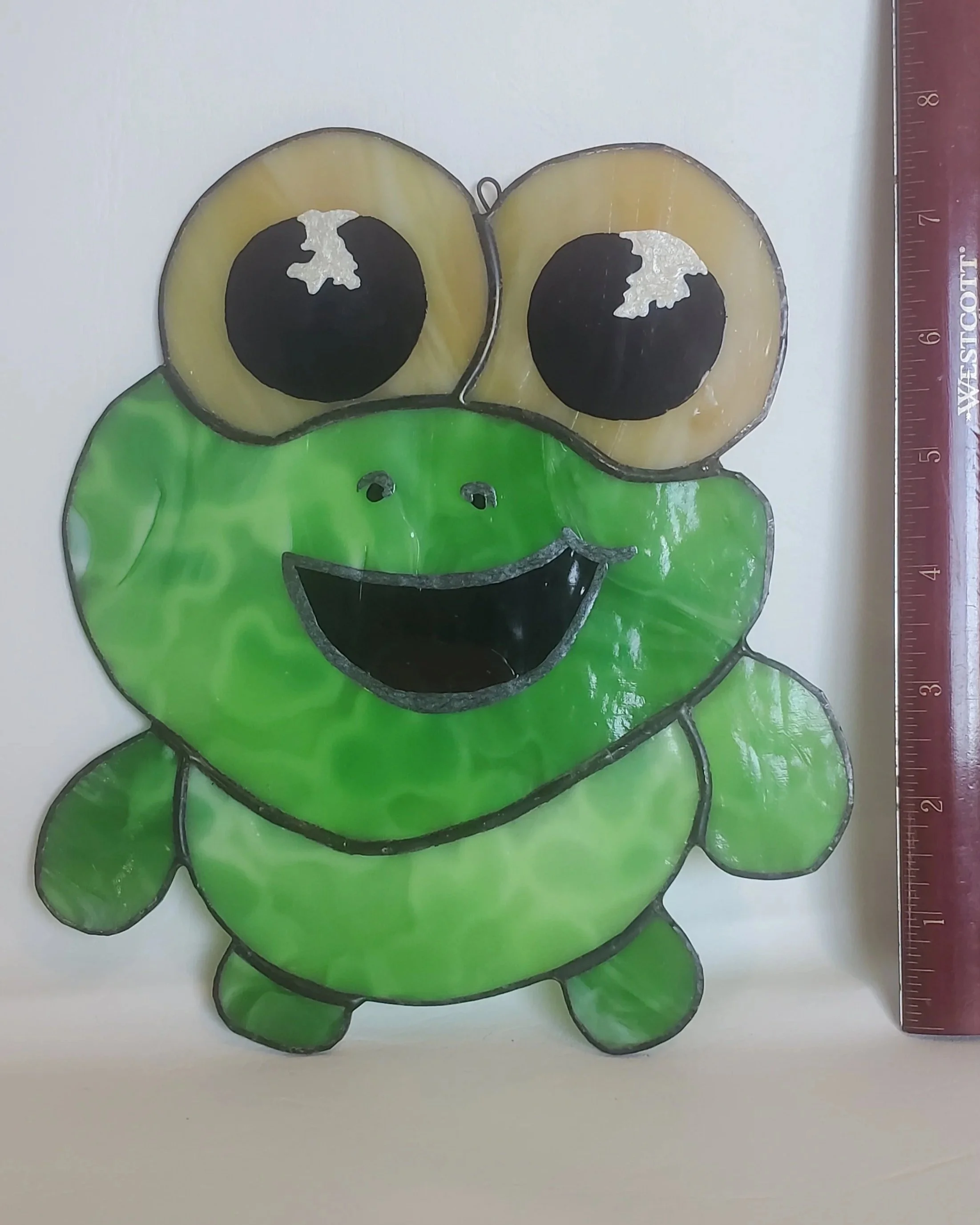 Playful Frog - Stained Glass Decor