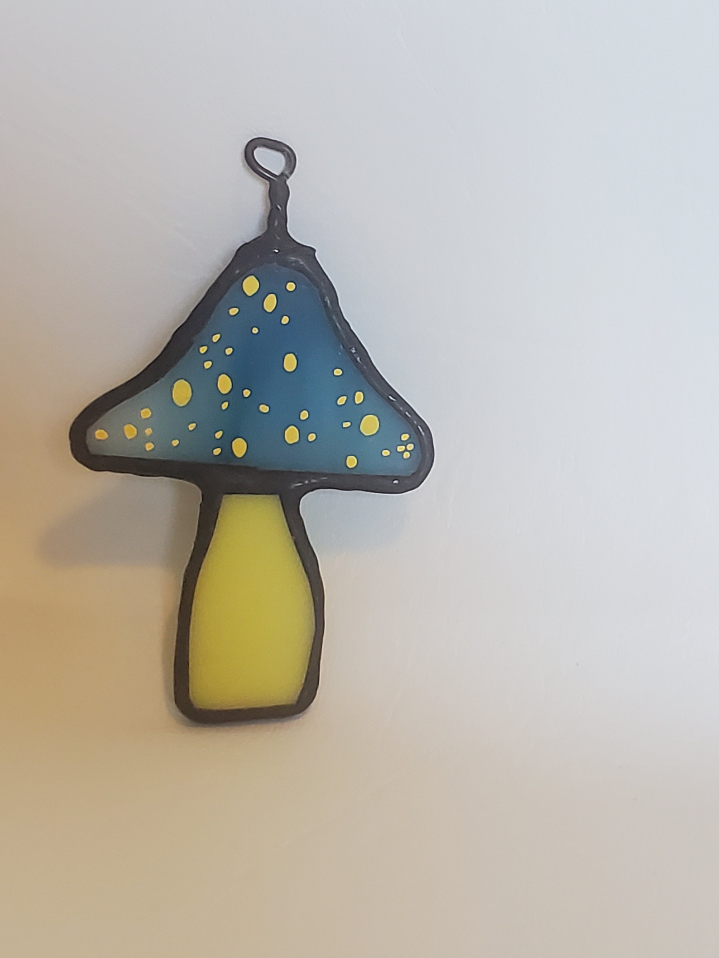 Vibrant Mushroom - Stained Glass  Ornaments