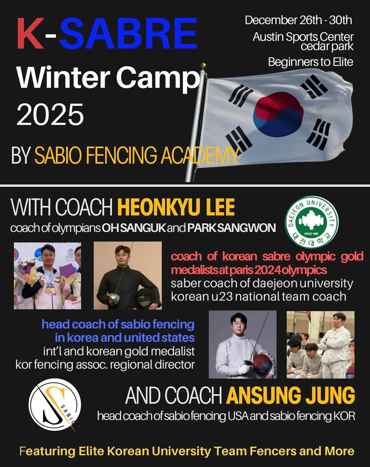 announcing our 2025 winter camp! details under "camps" on our website!