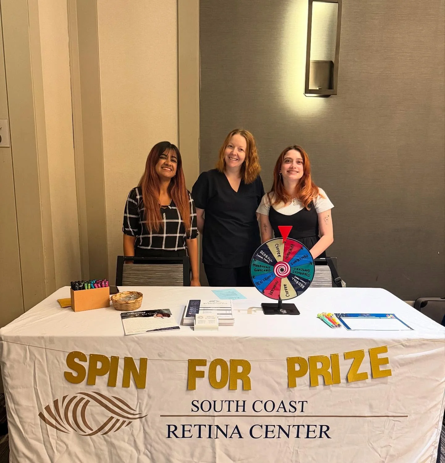 The Media and Branding committee held a table at the Asian American Optometric Society Education Symposium 👓🔎 We were able to connect with several optometrists to let them know about South Coast Retina! ✨#retina #optometry #ophthalmology #orangecou