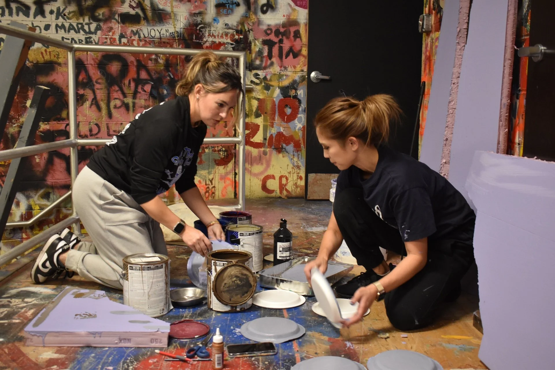 Herricks High School Stage Crew and Families Build Together for Upcoming Production