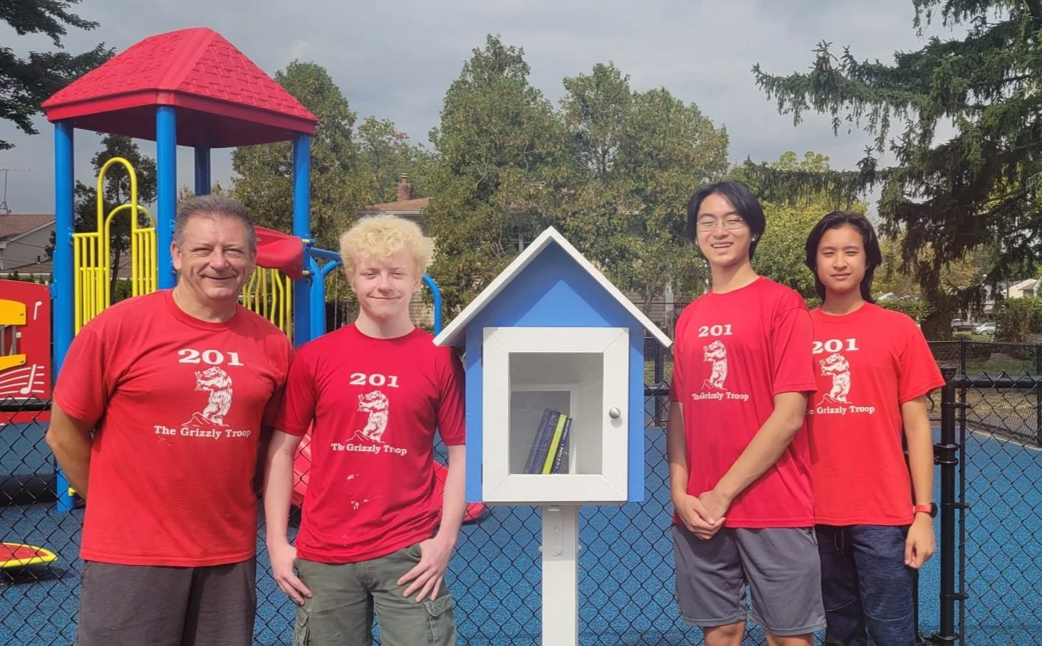 Troop 201 Eagle Candidate Enhances Ridder's Pond Park with a Free Library