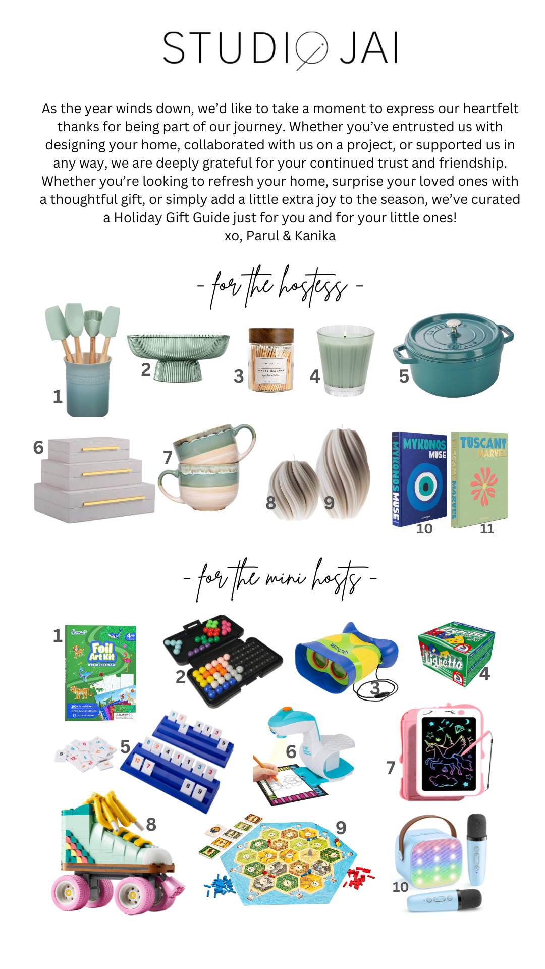 Spread Holiday Cheer with         Studio Jai’s Curated Gift Guide