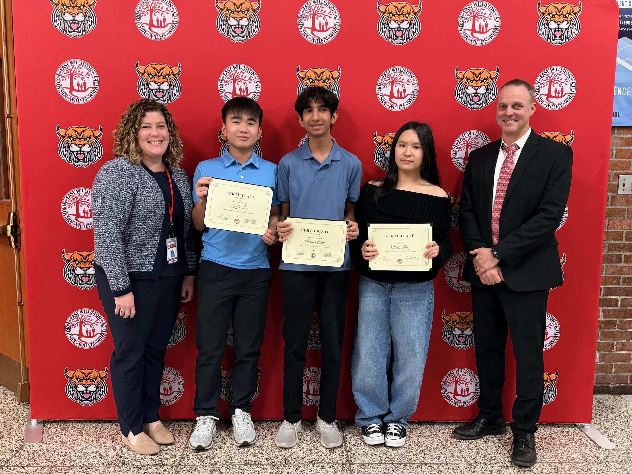 Wheatley Eighth Graders Earn Top Honors in Essay Competition