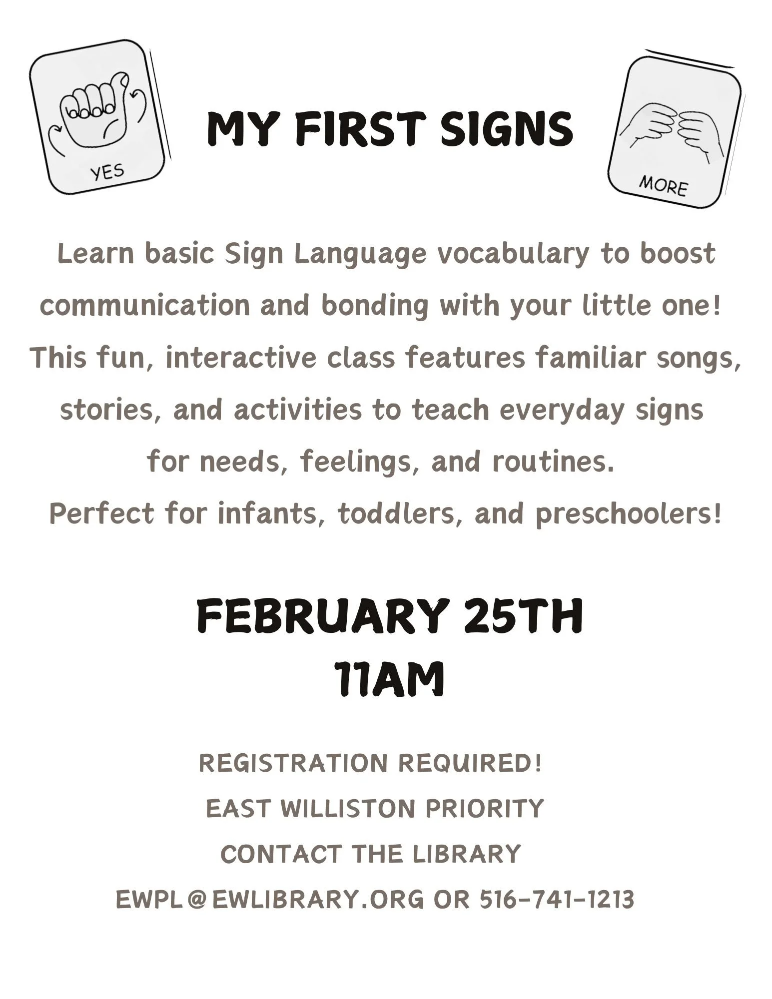 My First Signs: Baby &amp; Toddler Sign Language Class! 