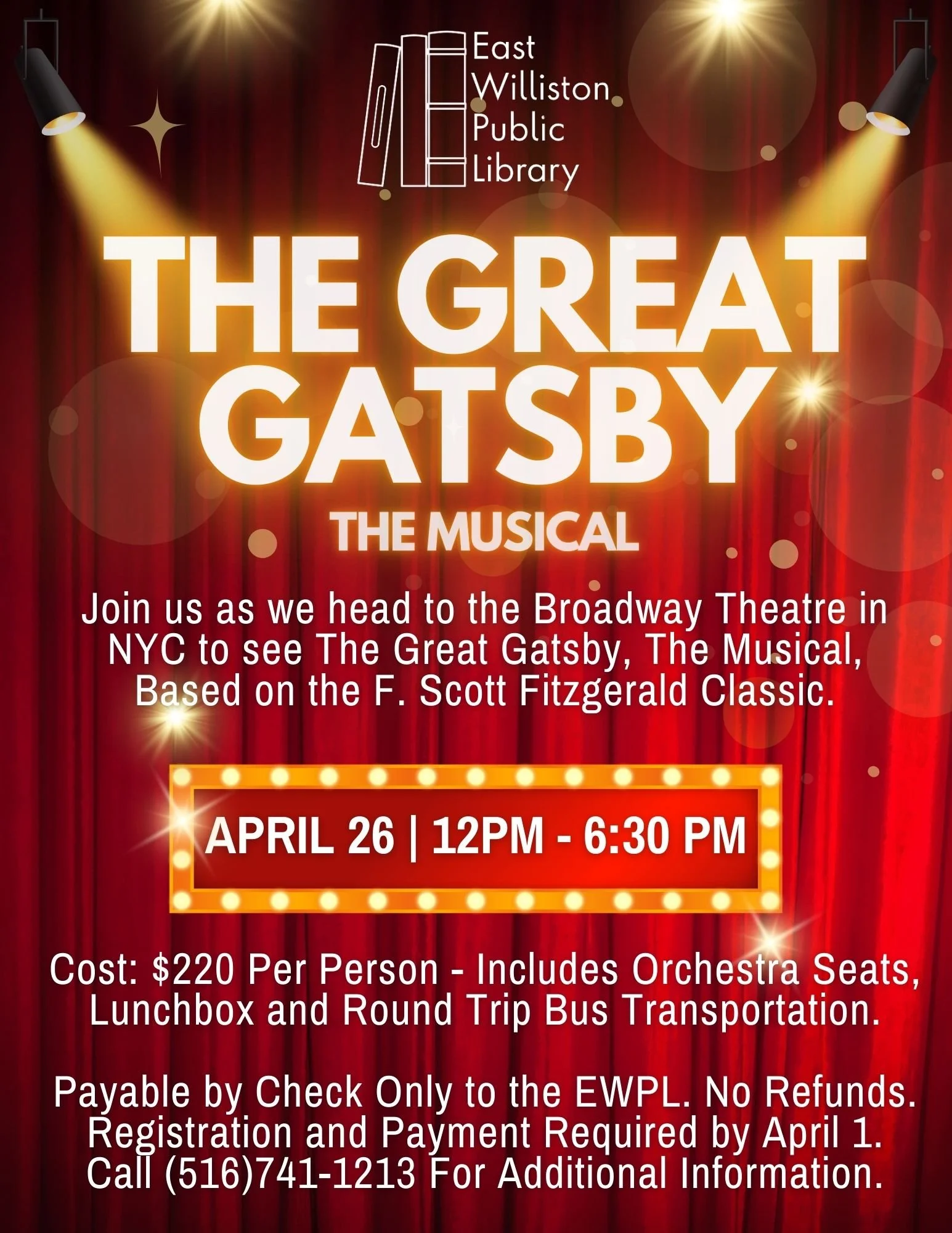 The East Williston Public Library is Broadway Bound!